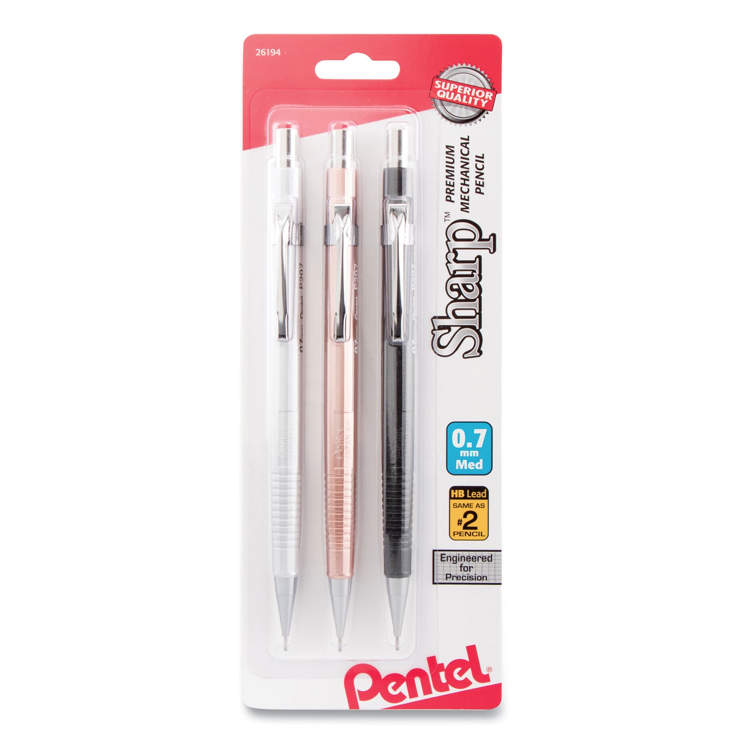 sharp-mechanical-pencil-07-mm-hb-#2-black-lead-assorted-barrel-colors-3-pack_penp207mbp3m - 1