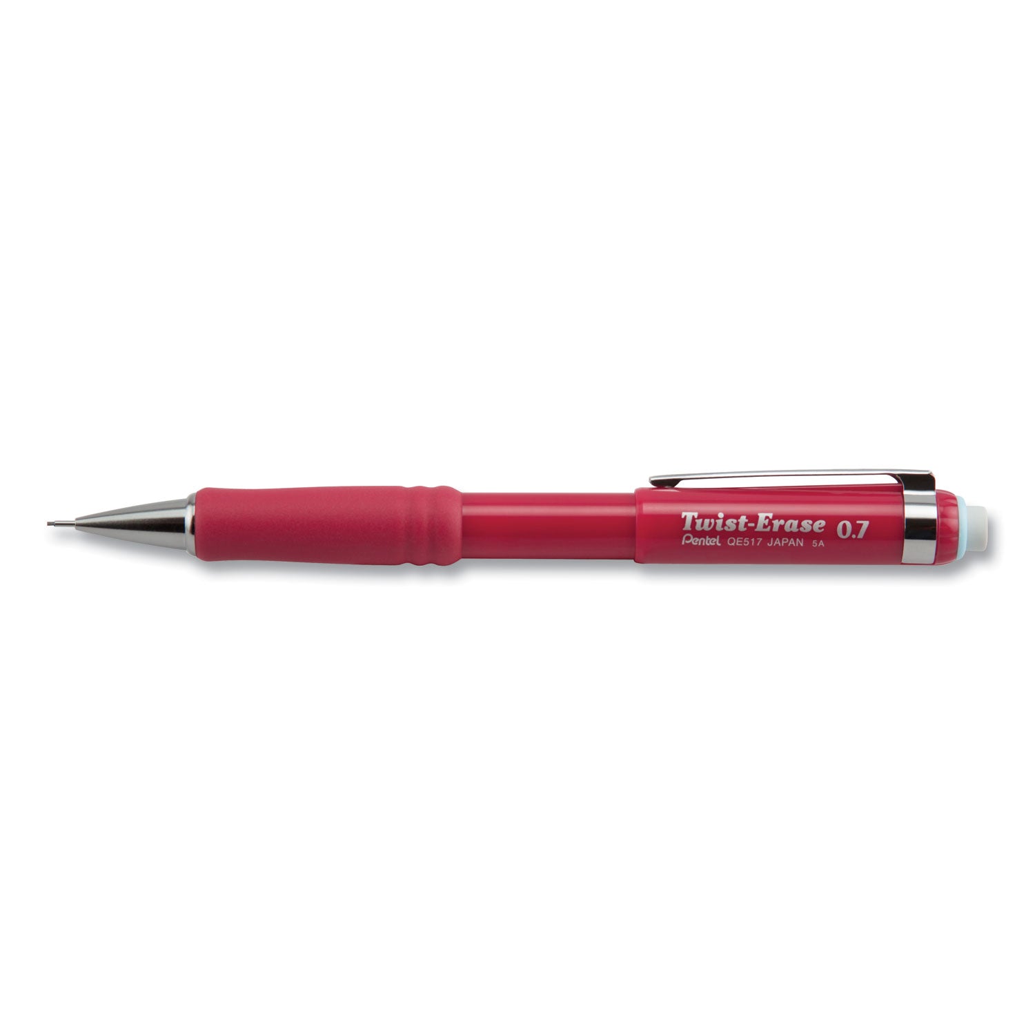Twist-Erase III Mechanical Pencil, 0.7 mm, HB (#2), Black Lead, Red Barrel -
