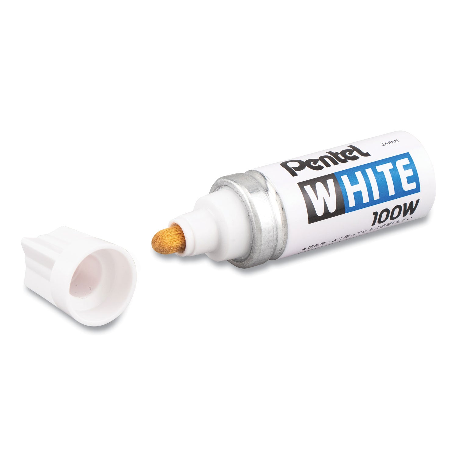 White Permanent Marker, Broad Bullet Tip, White -