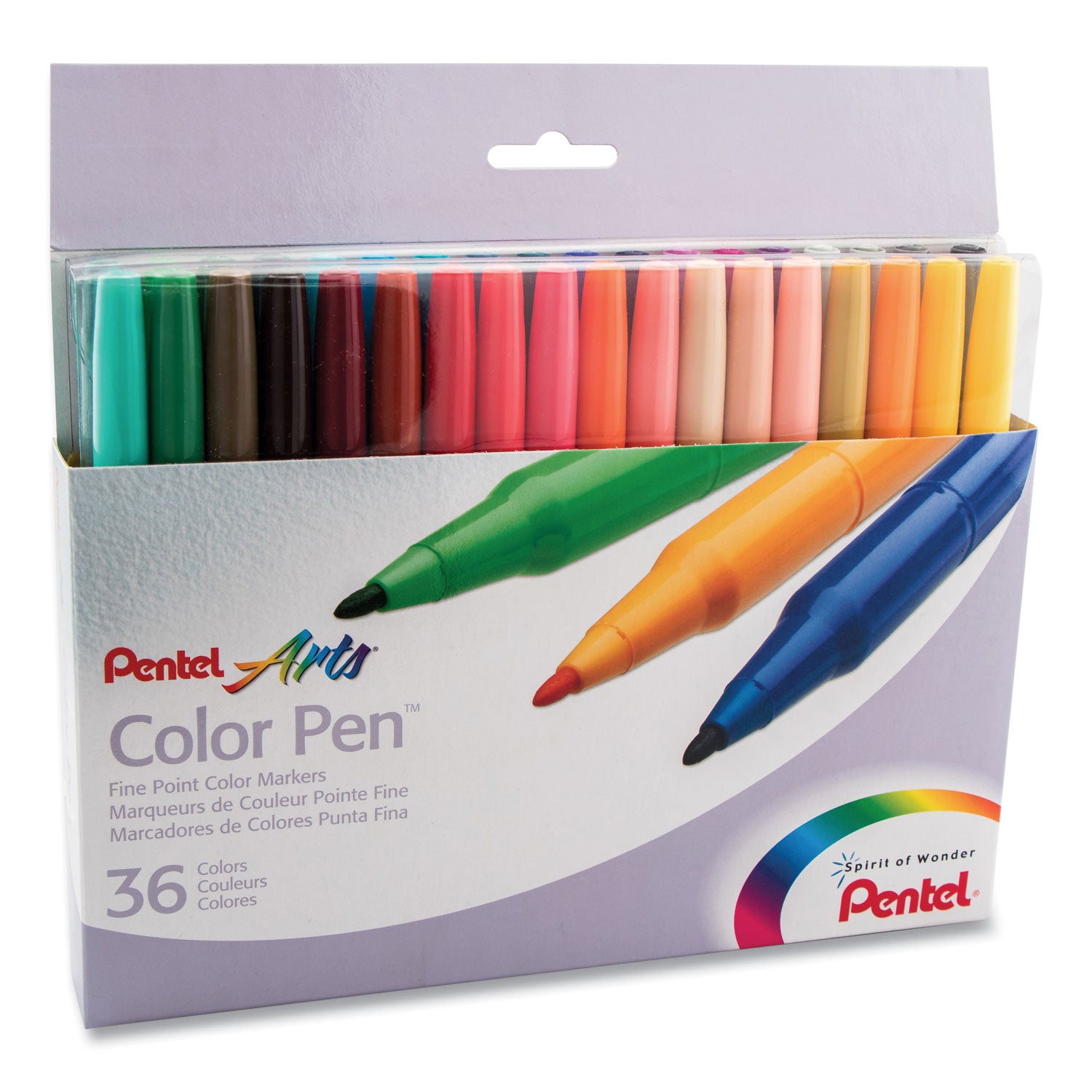 Fine Point 36-Color Pen Set, Fine Bullet Tip, Assorted Colors, 36/Set -