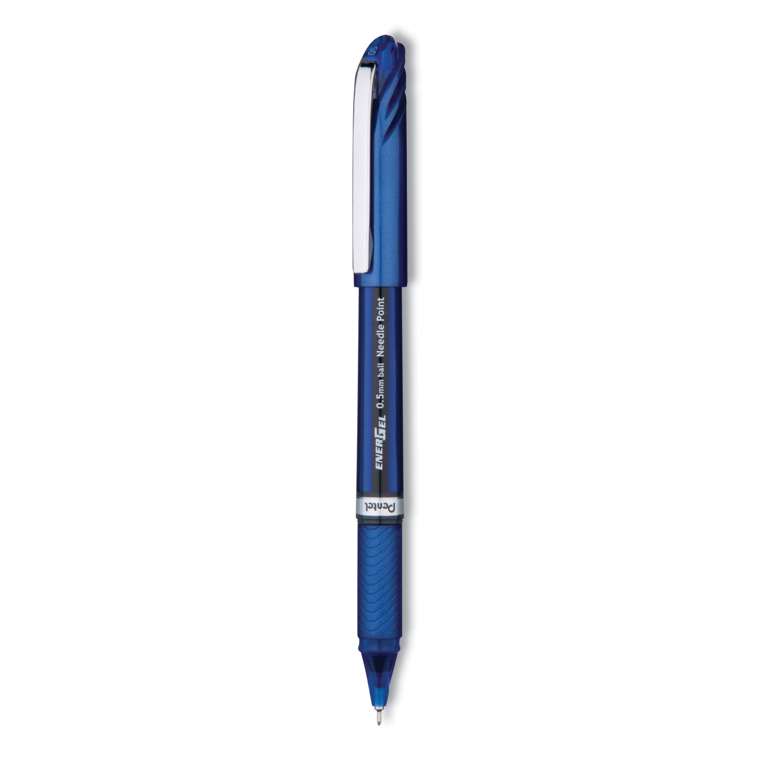 EnerGel NV Gel Pen, Stick, Fine 0.5 mm Needle Tip, Blue Ink, Blue Barrel, Dozen -