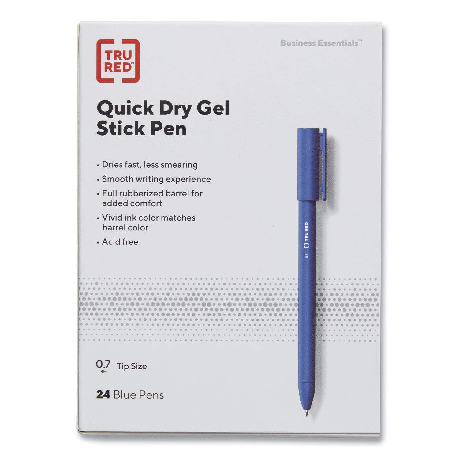 quick-dry-gel-pen-retractable-fine-05-mm-blue-ink-blue-barrel-dozen_tud24377038 - 1