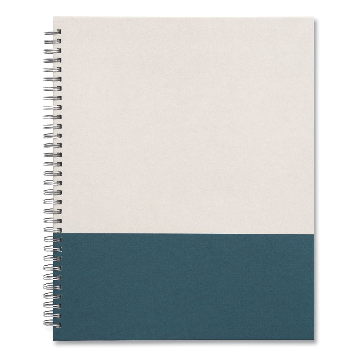 wirebound-hardcover-notebook-1-subject-narrow-rule-gray-teal-cover-80-11-x-85-sheets_tud24383517 - 1