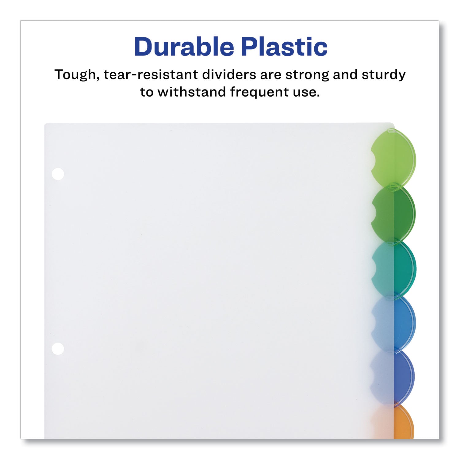 Insertable Style Edge Tab Plastic Dividers, 8-Tab, 11 x 8.5, Translucent, 1 Set -