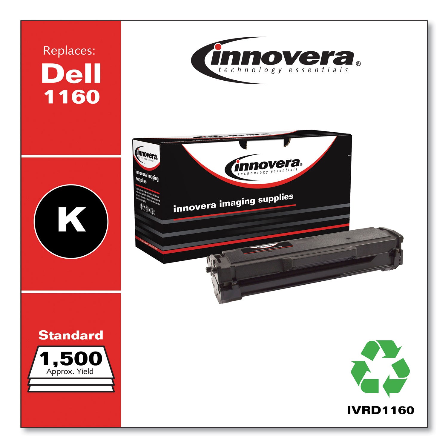 Remanufactured Black Toner, Replacement for 331-7335, 1,500 Page-Yield -