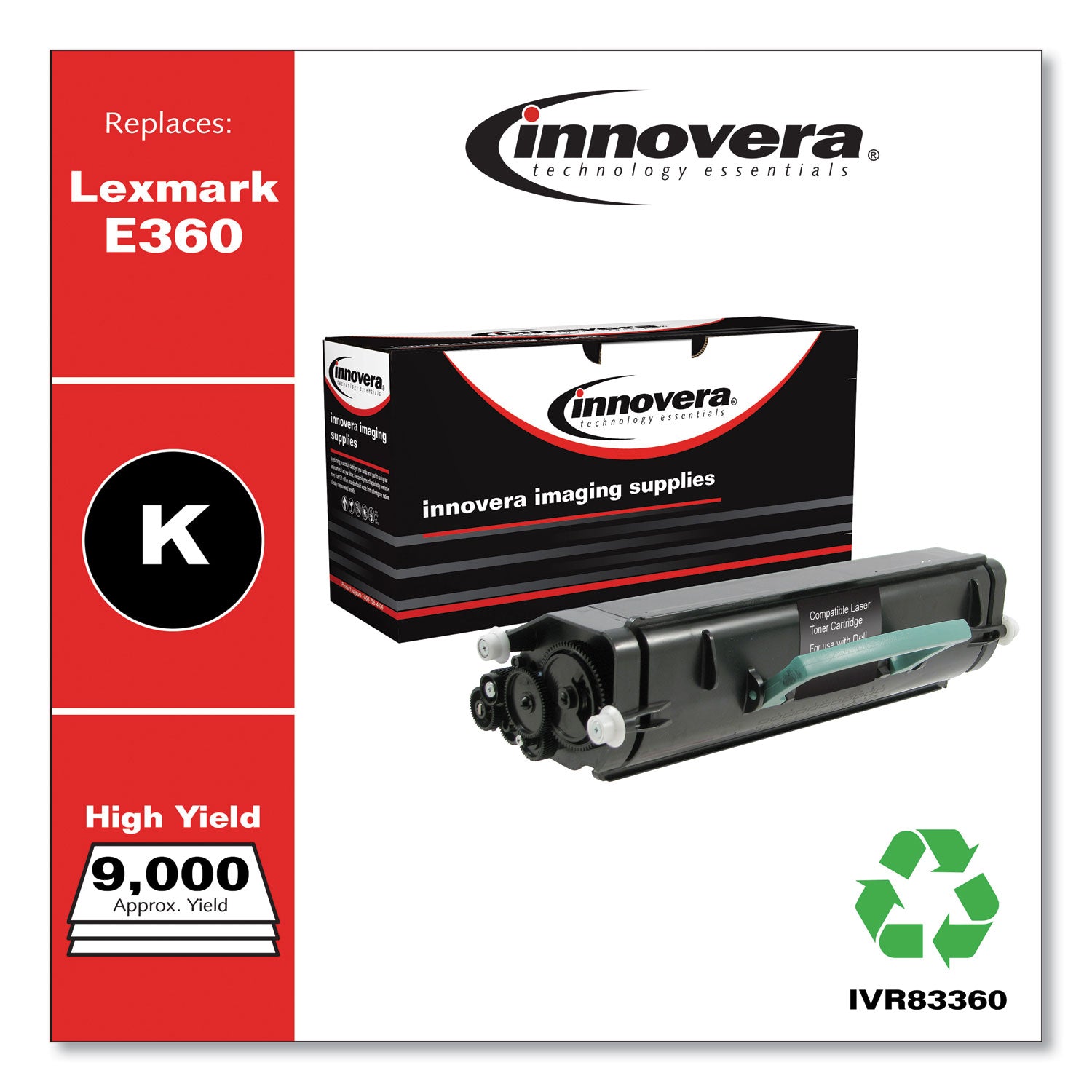 Remanufactured Black Toner, Replacement for E360H21A, 9,000 Page-Yield -