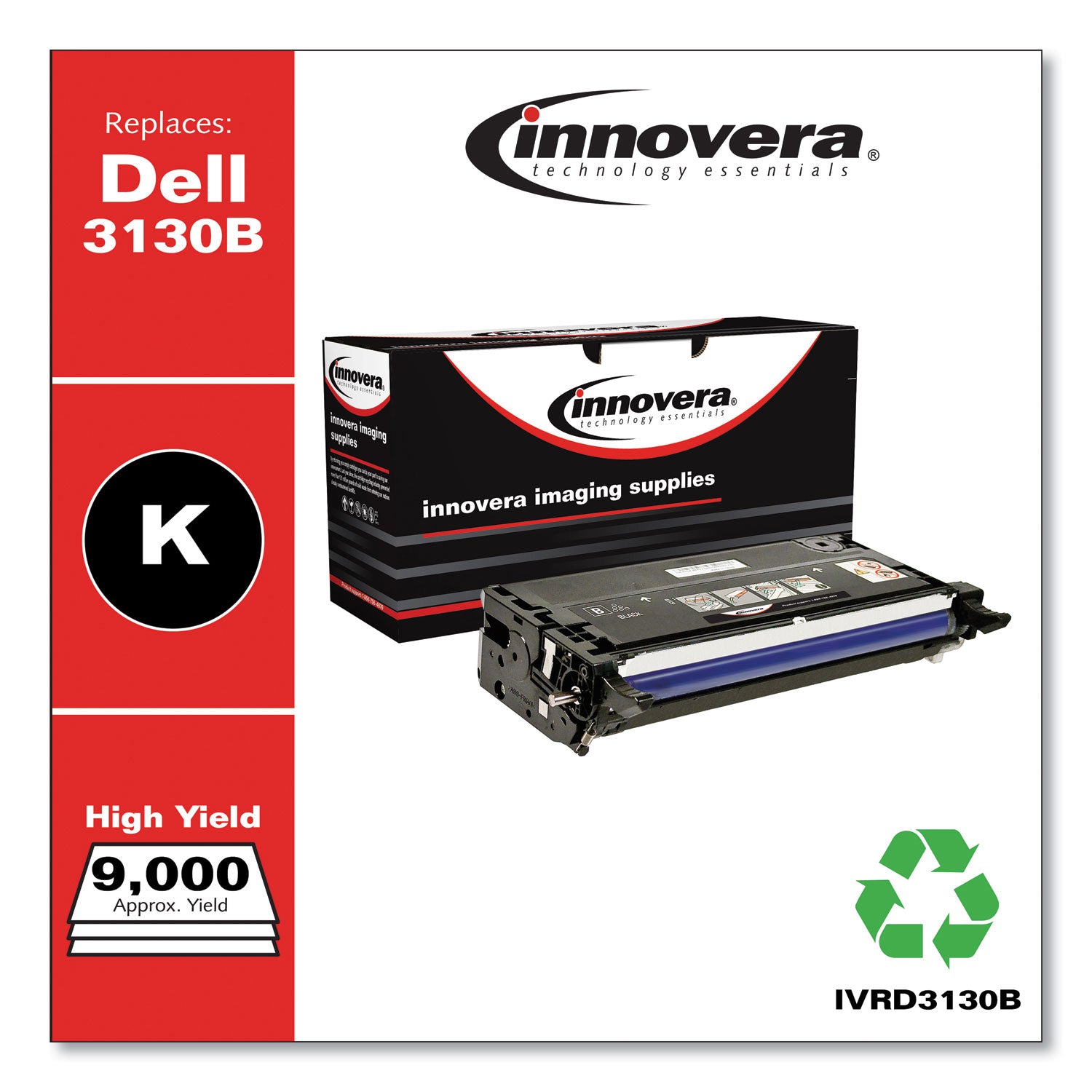 Remanufactured Black High-Yield Toner, Replacement for 330-1198, 9,000 Page-Yield -