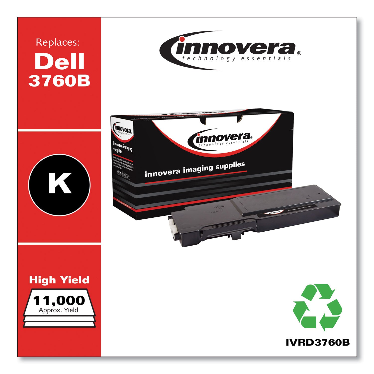 Remanufactured Black Toner, Replacement for 331-8429, 11,000 Page-Yield, Ships in 1-3 Business Days -