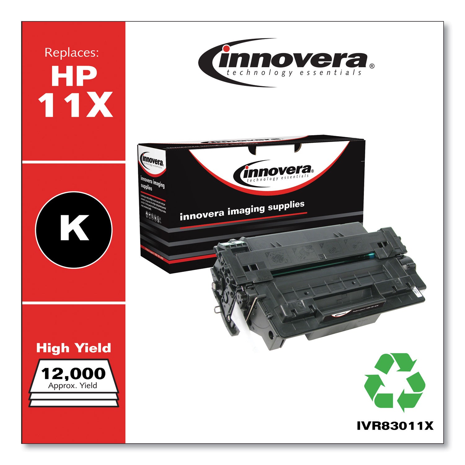 Remanufactured Black High-Yield Toner, Replacement for 11X (Q6511X), 12,000 Page-Yield -