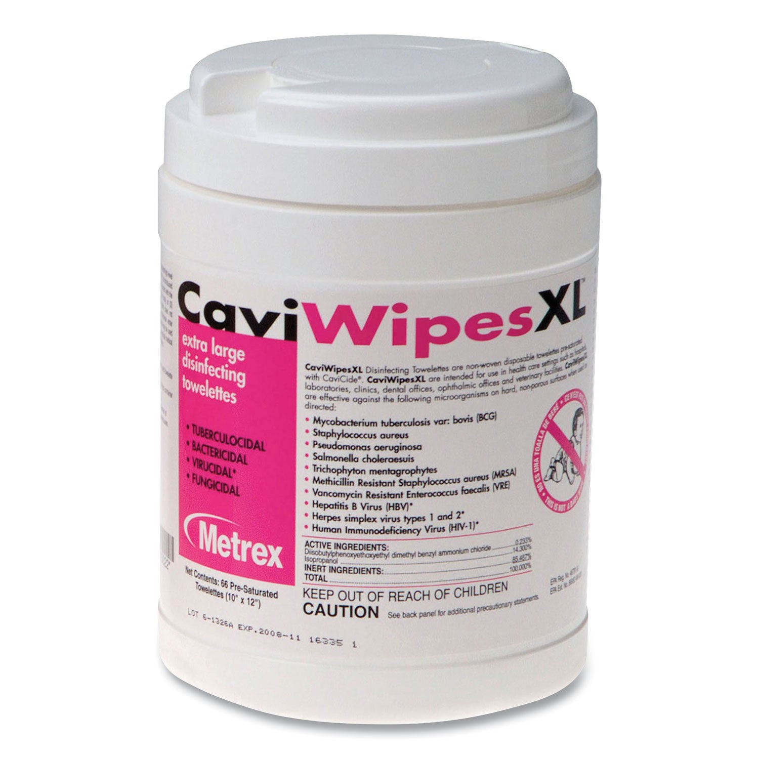 xl-disinfecting-towelettes-10-x-12-fragrance-free-white-66-wipes-canister_bhcmacw078150 - 1