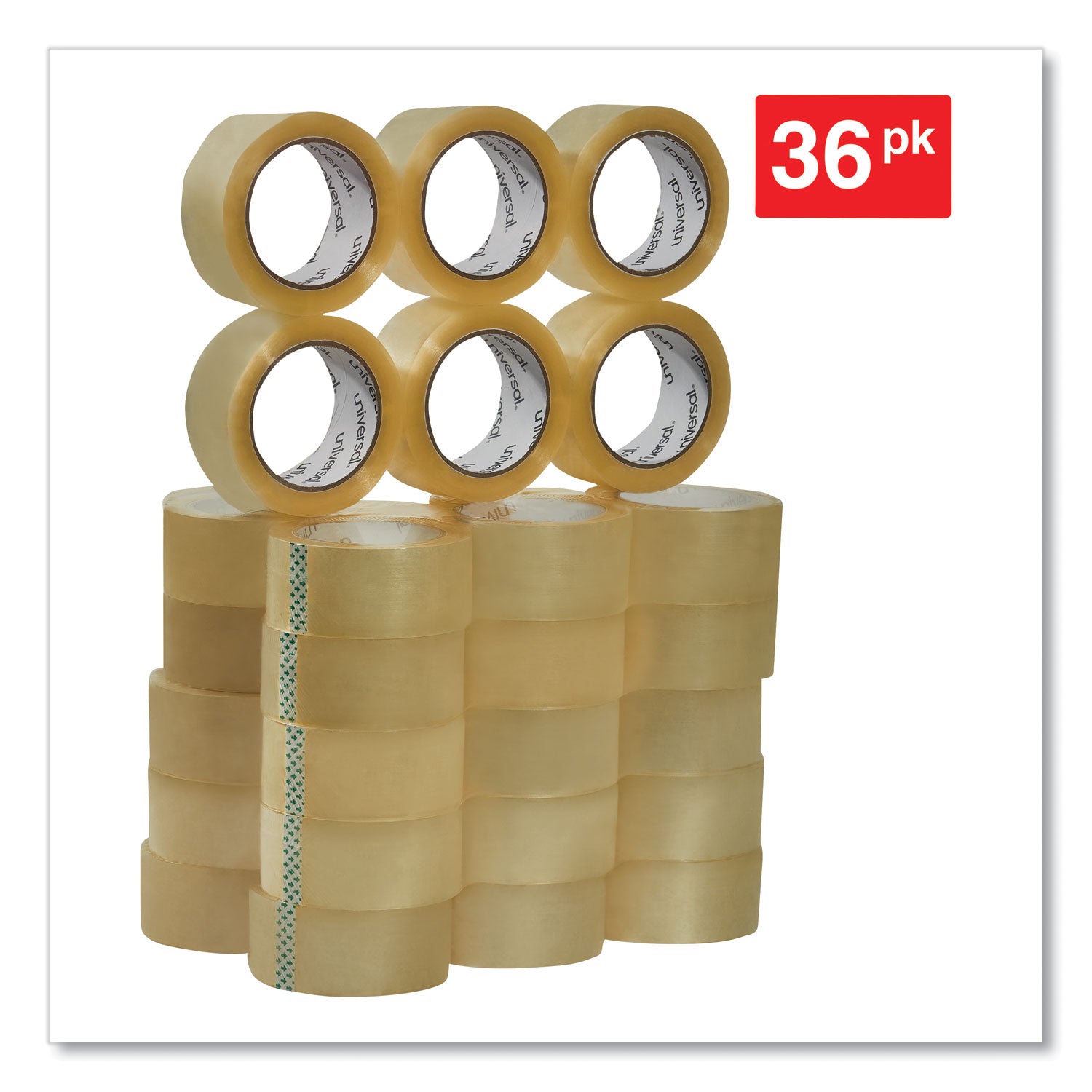 Heavy-Duty Box Sealing Tape, 3" Core, 1.88" x 54.6 yds, Clear, 36/Box -