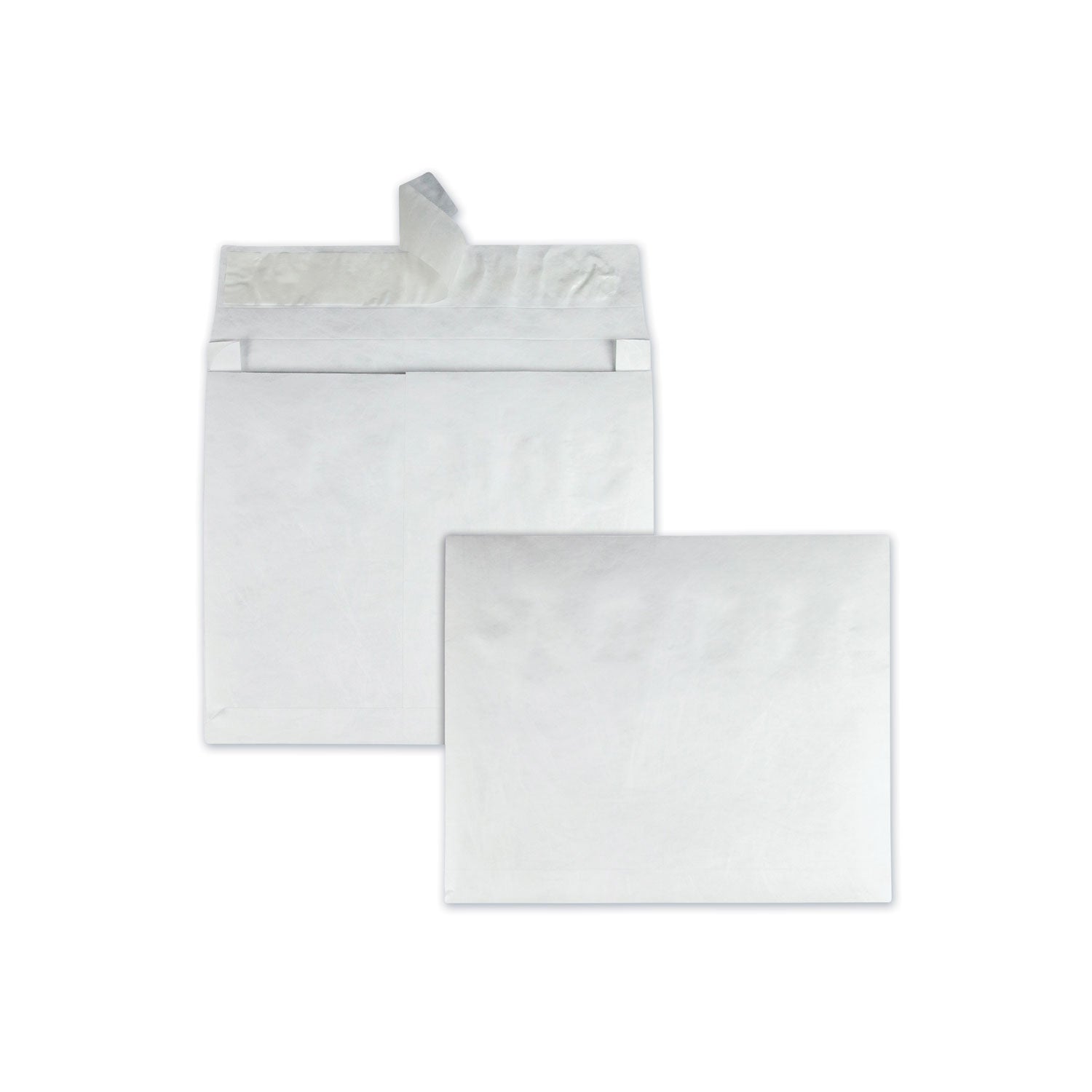 Heavyweight 18 lb Tyvek Open End Expansion Mailers, #13 1/2, Square Flap, Redi-Strip Adhesive Closure, 10 x 13, White, 100/CT -