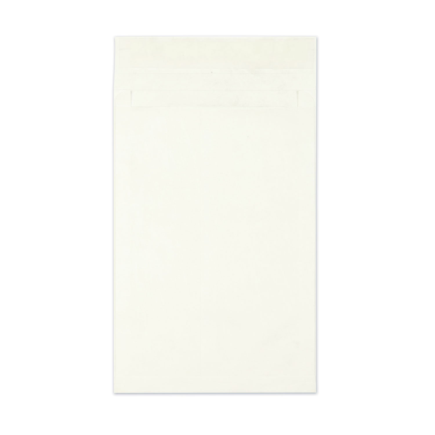 Heavyweight 18lb Tyvek Open End Expansion Mailers, #15 1/2, Cheese Blade Flap, Redi-Strip Closure, 12 x 16, White, 100/Carton -