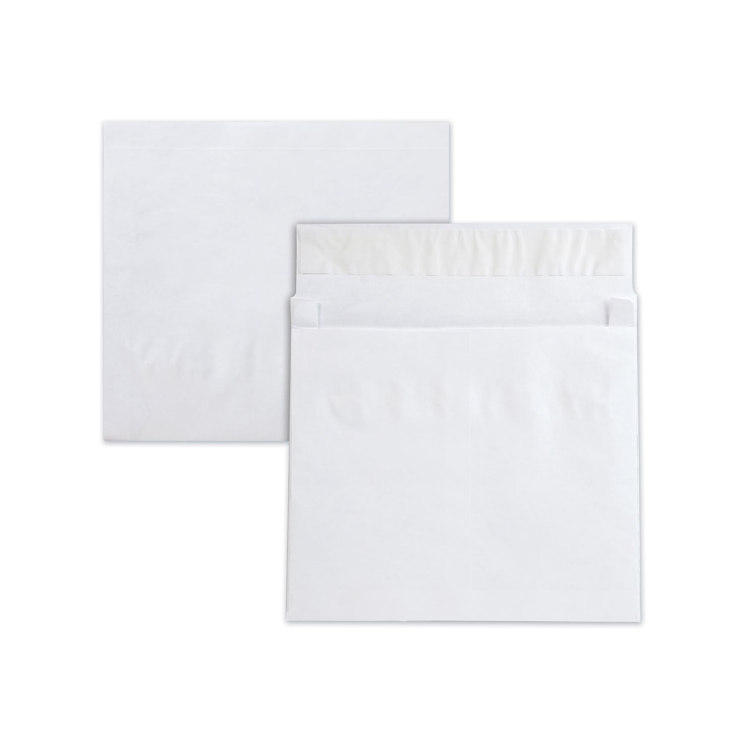 Lightweight 14 lb Tyvek Open End 2" Expansion Mailers, #13 1/2, Square Flap, Redi-Strip Closure, 10 x 13, White, 25/Box -
