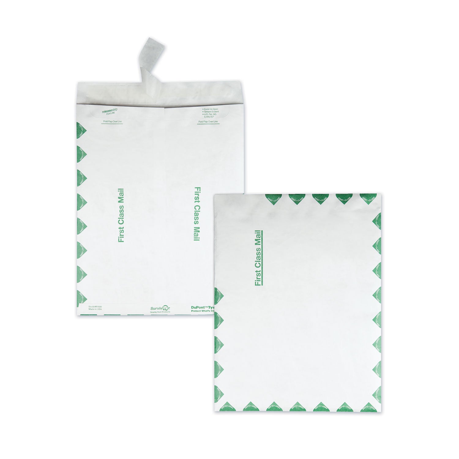 Lightweight 14 lb Tyvek Catalog Mailers, First Class, #13 1/2, Square Flap, Redi-Strip Closure, 10 x 13, White, 100/Box -