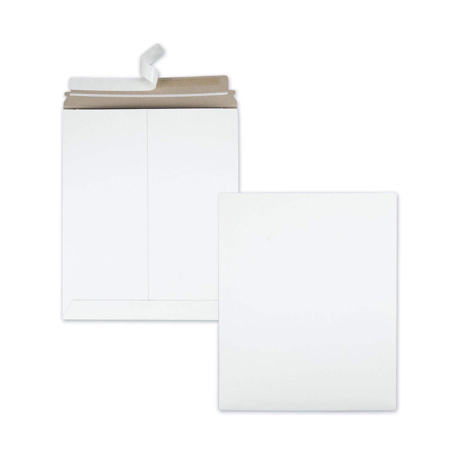 Photo/Document Mailer, Cheese Blade Flap, Redi-Strip Adhesive Closure, 11 x 13.5, White, 25/Box -