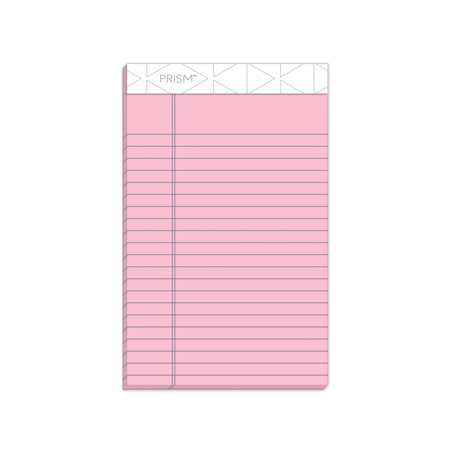 Prism + Colored Writing Pads, Narrow Rule, 50 Pastel Pink 5 x 8 Sheets, 12/Pack -