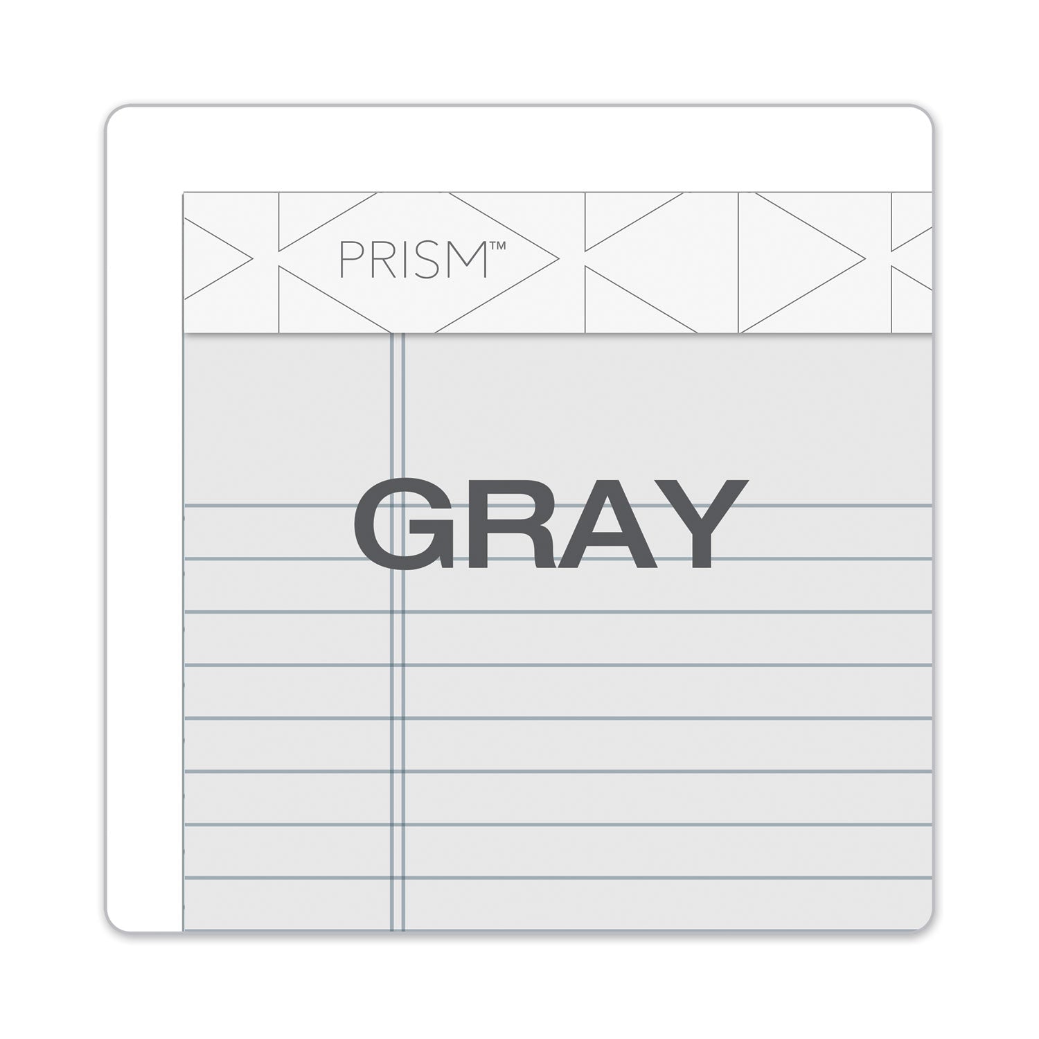 Prism + Colored Writing Pads, Narrow Rule, 50 Pastel Gray 5 x 8 Sheets, 12/Pack -