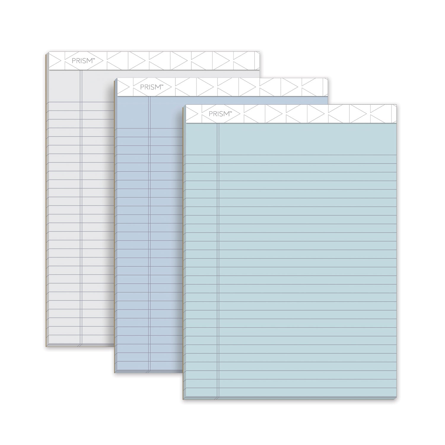 Prism + Colored Writing Pads, Wide/Legal Rule, 50 Assorted Pastel-Color 8.5 x 11.75 Sheets, 6/Pack -