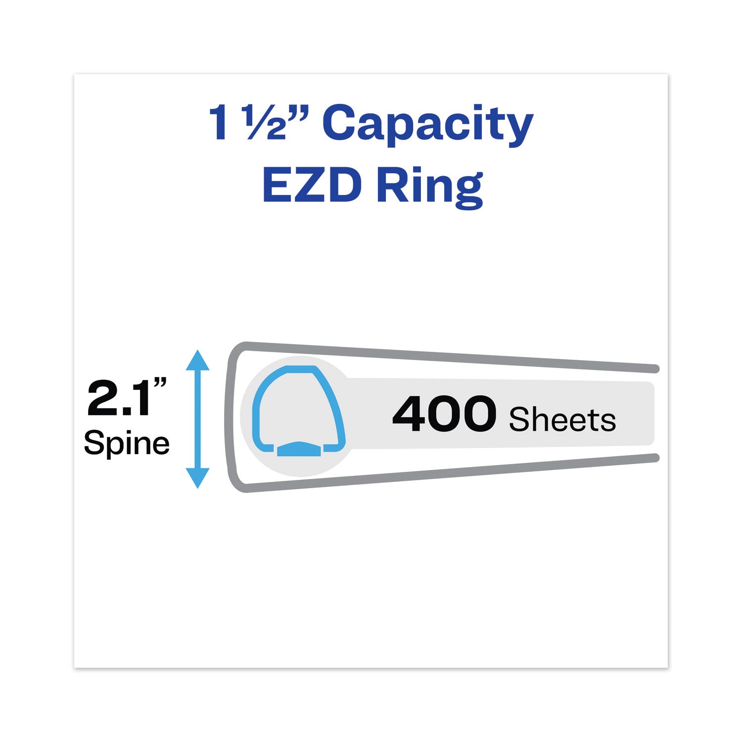 Heavy-Duty View Binder with DuraHinge and One Touch EZD Rings, 3 Rings, 1.5" Capacity, 11 x 8.5, Purple -