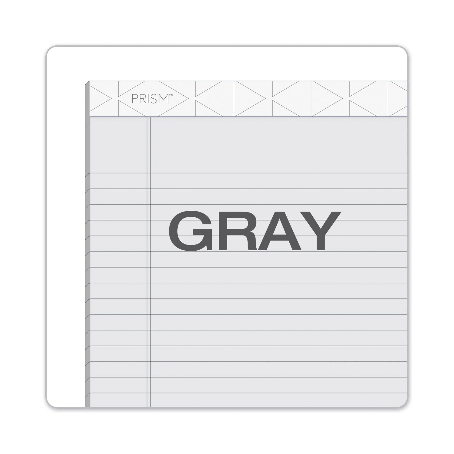Prism + Colored Writing Pads, Wide/Legal Rule, 50 Pastel Gray 8.5 x 11.75 Sheets, 12/Pack -