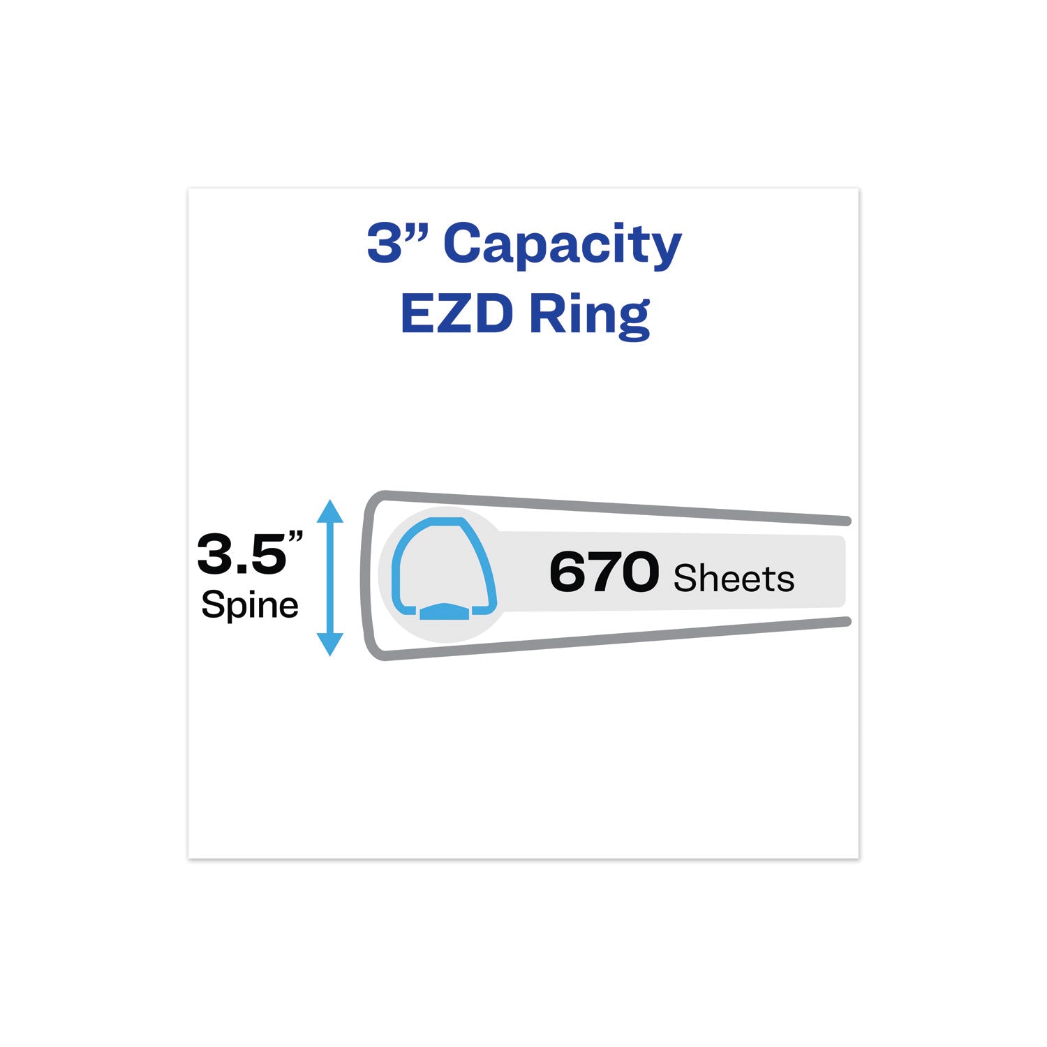 Heavy-Duty View Binder with DuraHinge and Locking One Touch EZD Rings, 3 Rings, 3" Capacity, 11 x 8.5, Purple -