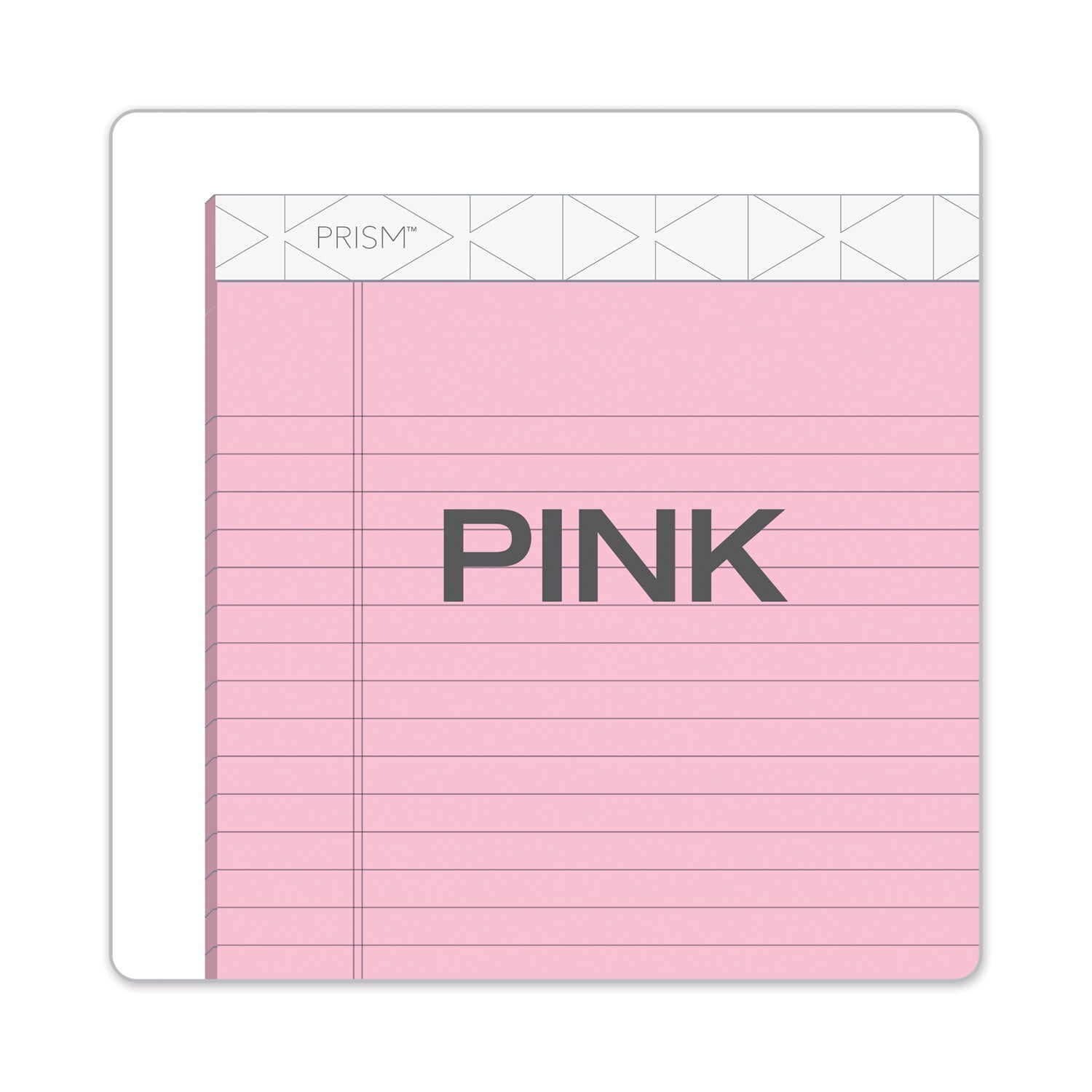 Prism + Colored Writing Pads, Wide/Legal Rule, 50 Pastel Pink 8.5 x 11.75 Sheets, 12/Pack -