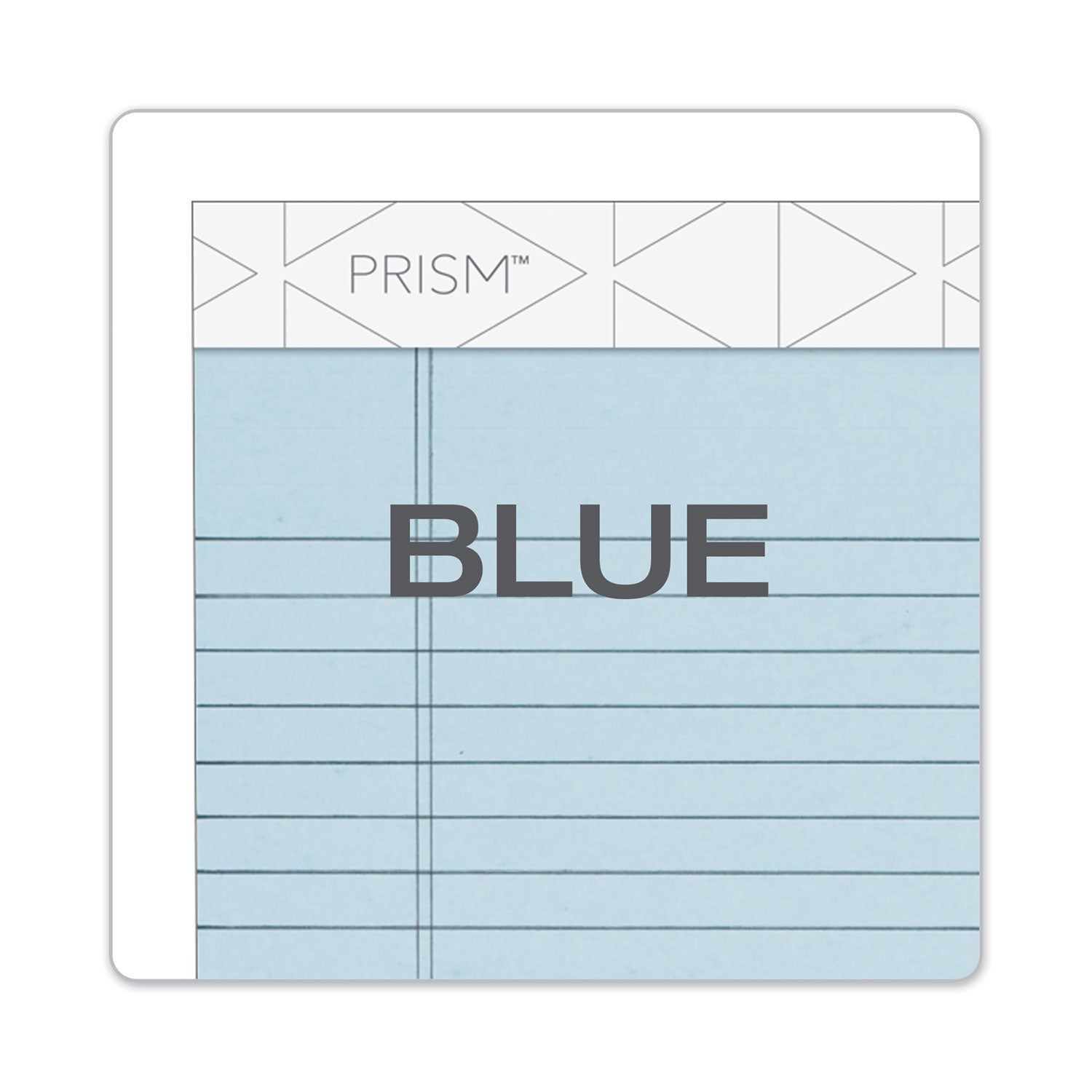 Prism + Colored Writing Pads, Narrow Rule, 50 Pastel Blue 5 x 8 Sheets, 12/Pack -