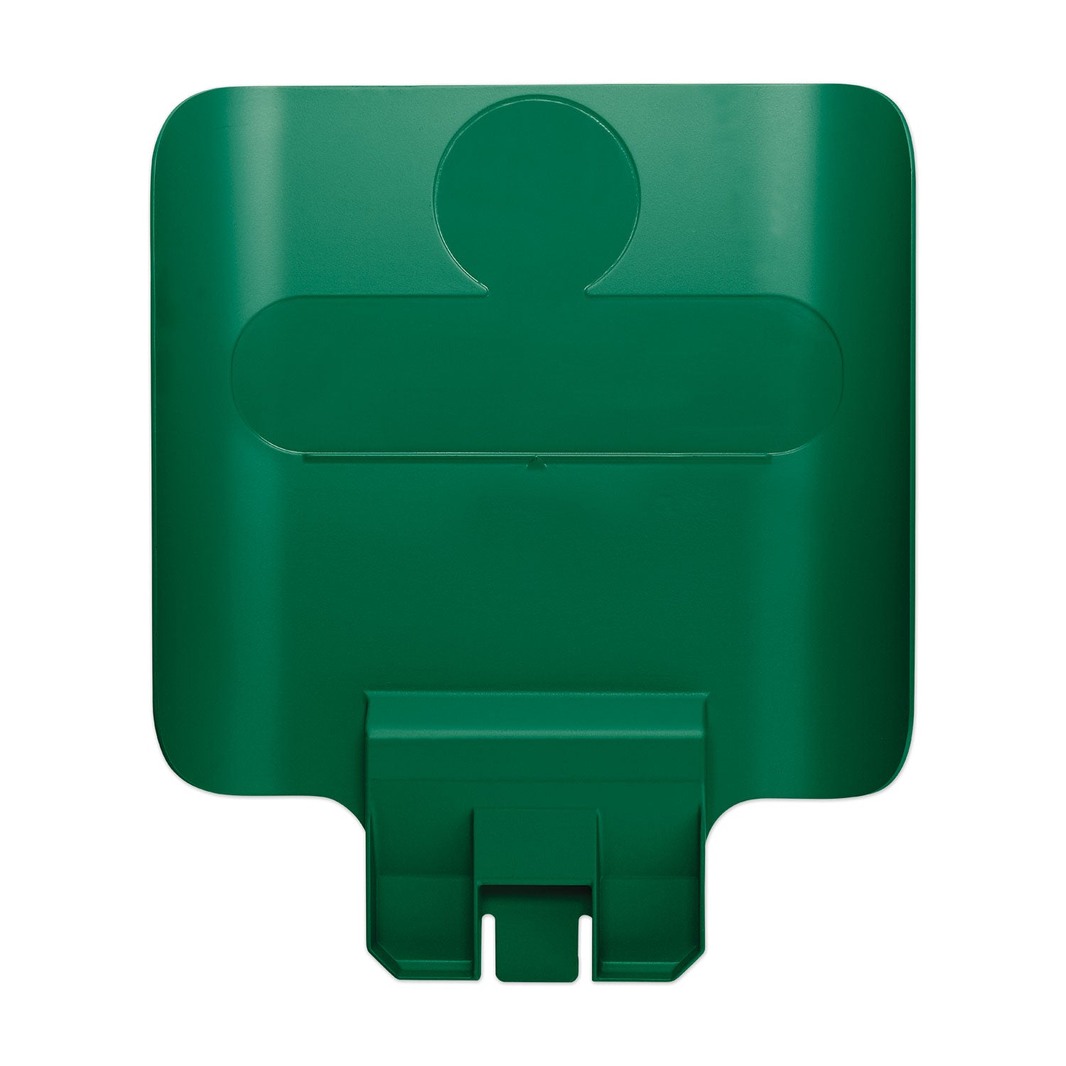 Rubbermaid Commercial Slim Jim Green Recycle Billboard - Green - Plastic - 1 Each - 1