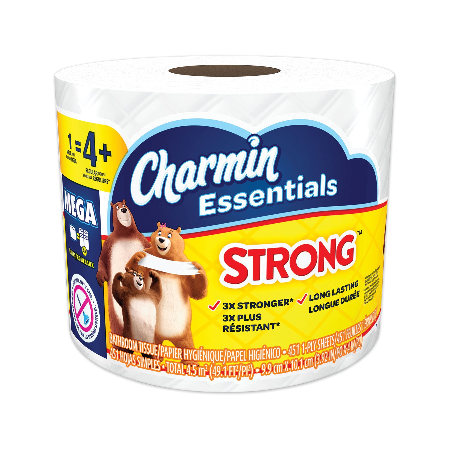 essentials-strong-bathroom-tissue-septic-safe-individually-wrapped-rolls-1-ply-white-451-roll-36-rolls-carton_pgc98283 - 1