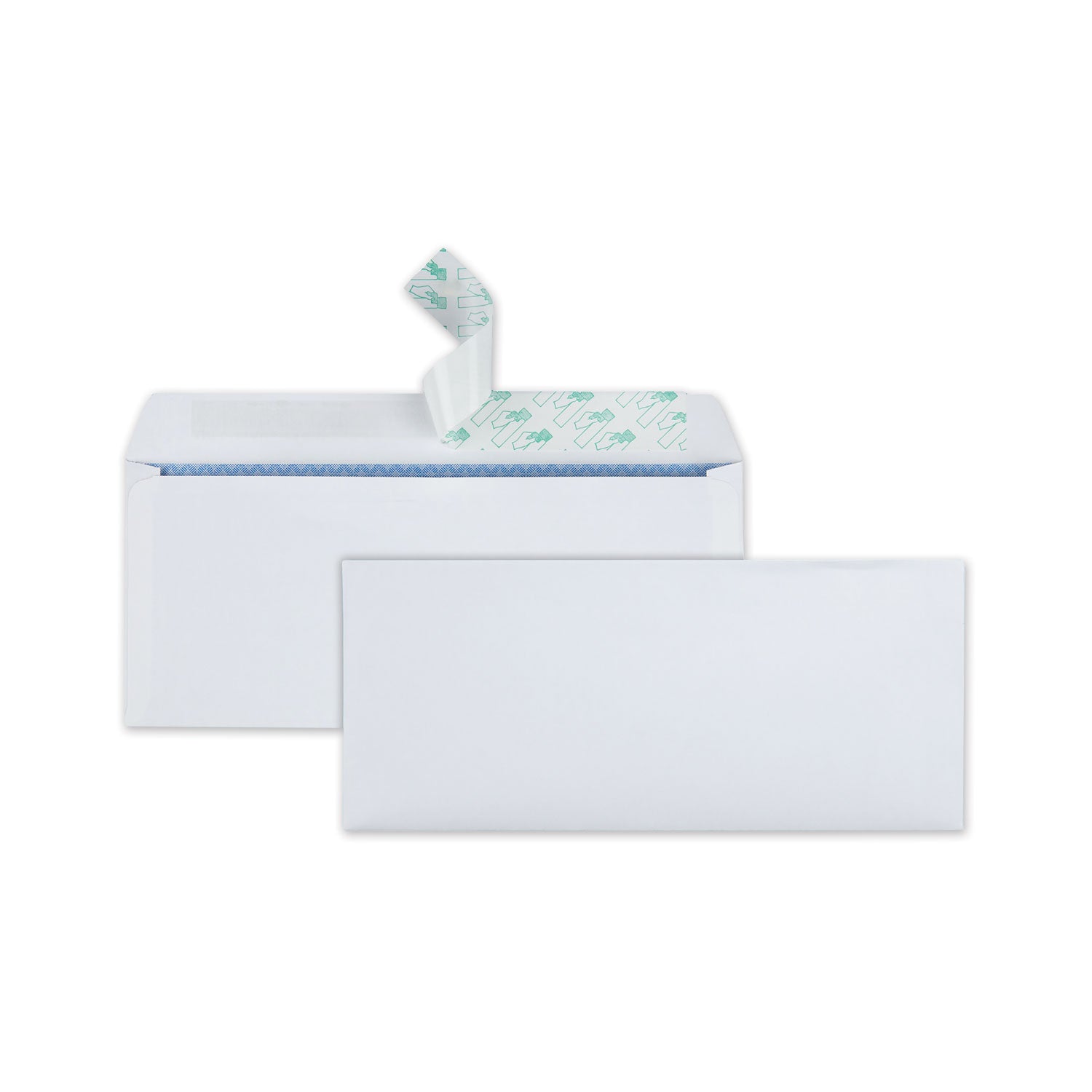 Redi-Strip Security Tinted Envelope, #10, Commercial Flap, Redi-Strip Heat-Resistant Closure, 4.13 x 9.5, White, 30/Box -