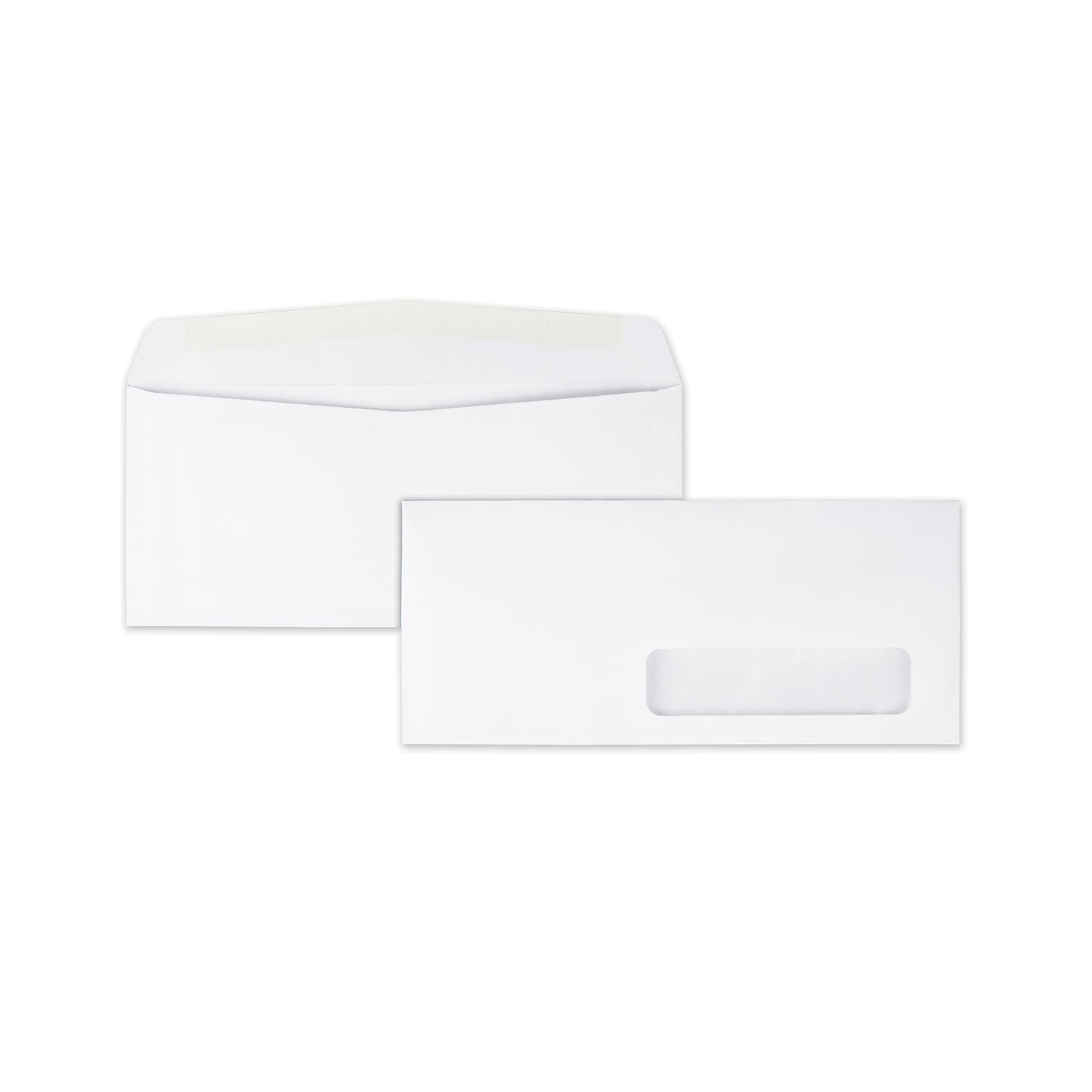 Address-Window Envelope, #10, Commercial Flap, Gummed Closure, 4.13 x 9.5, White, 500/Box -