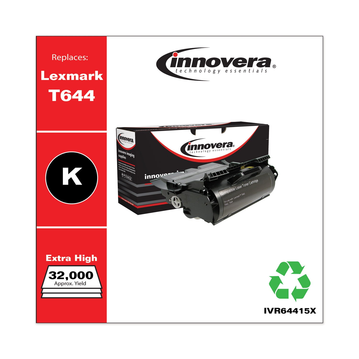 Remanufactured Black Ultra High-Yield Toner, Replacement for 64415XA, 32,000 Page-Yield -
