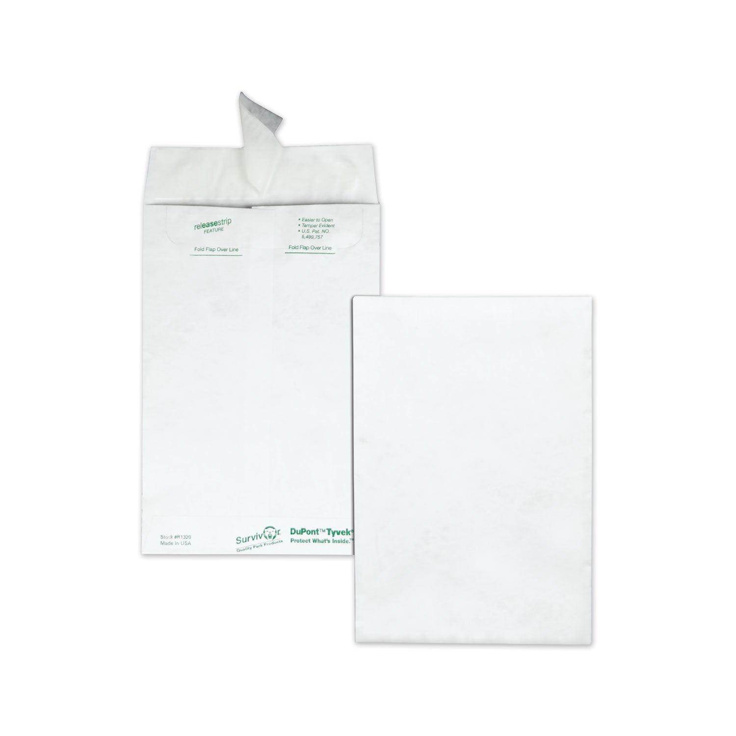 Lightweight 14 lb Tyvek Catalog Mailers, #6 1/2, Square Flap, Redi-Strip Adhesive Closure, 6 x 9, White, 100/Box -