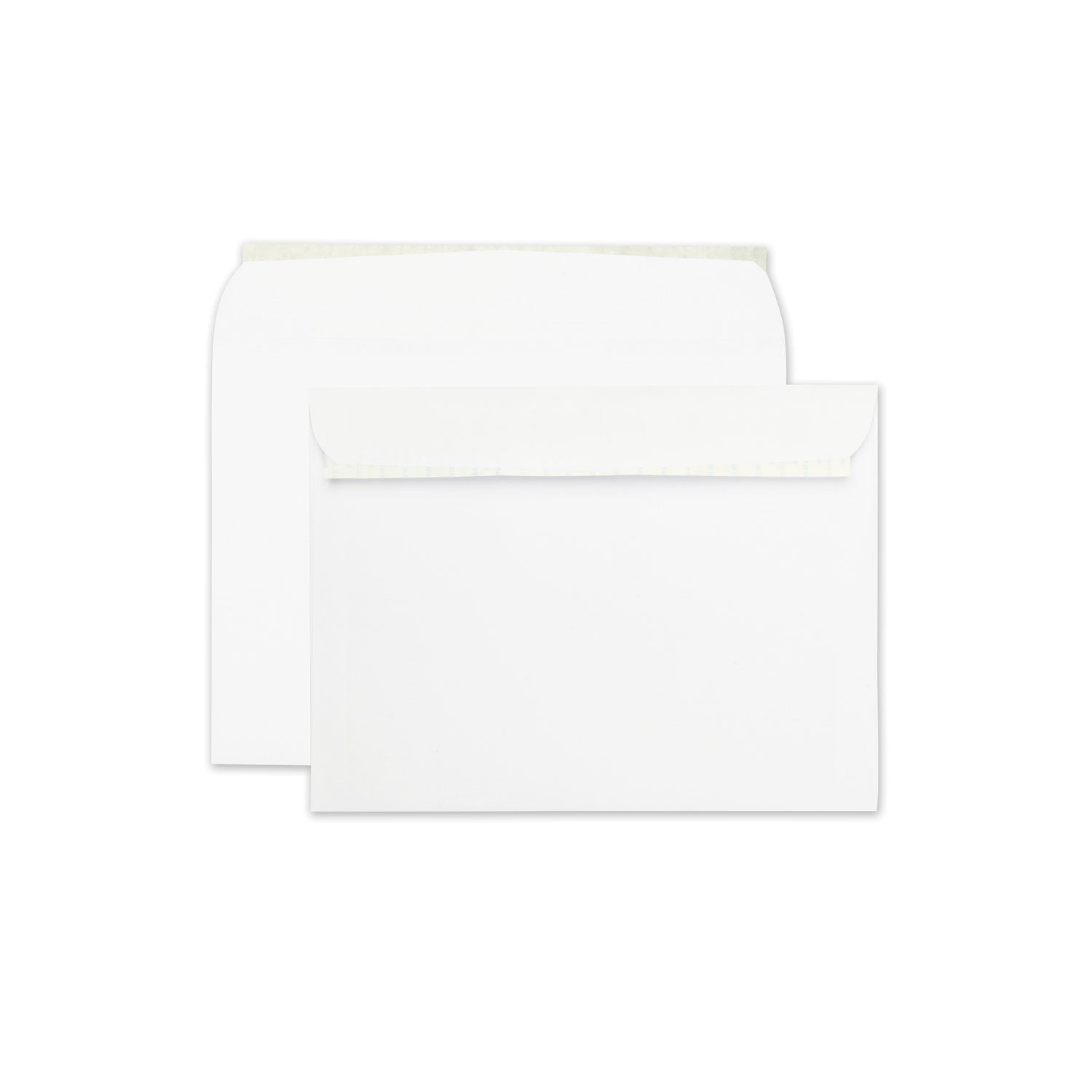 Open-Side Booklet Envelope, #10 1/2, Cheese Blade Flap, Redi-Strip Adhesive Closure, 9 x 12, White, 100/Box -