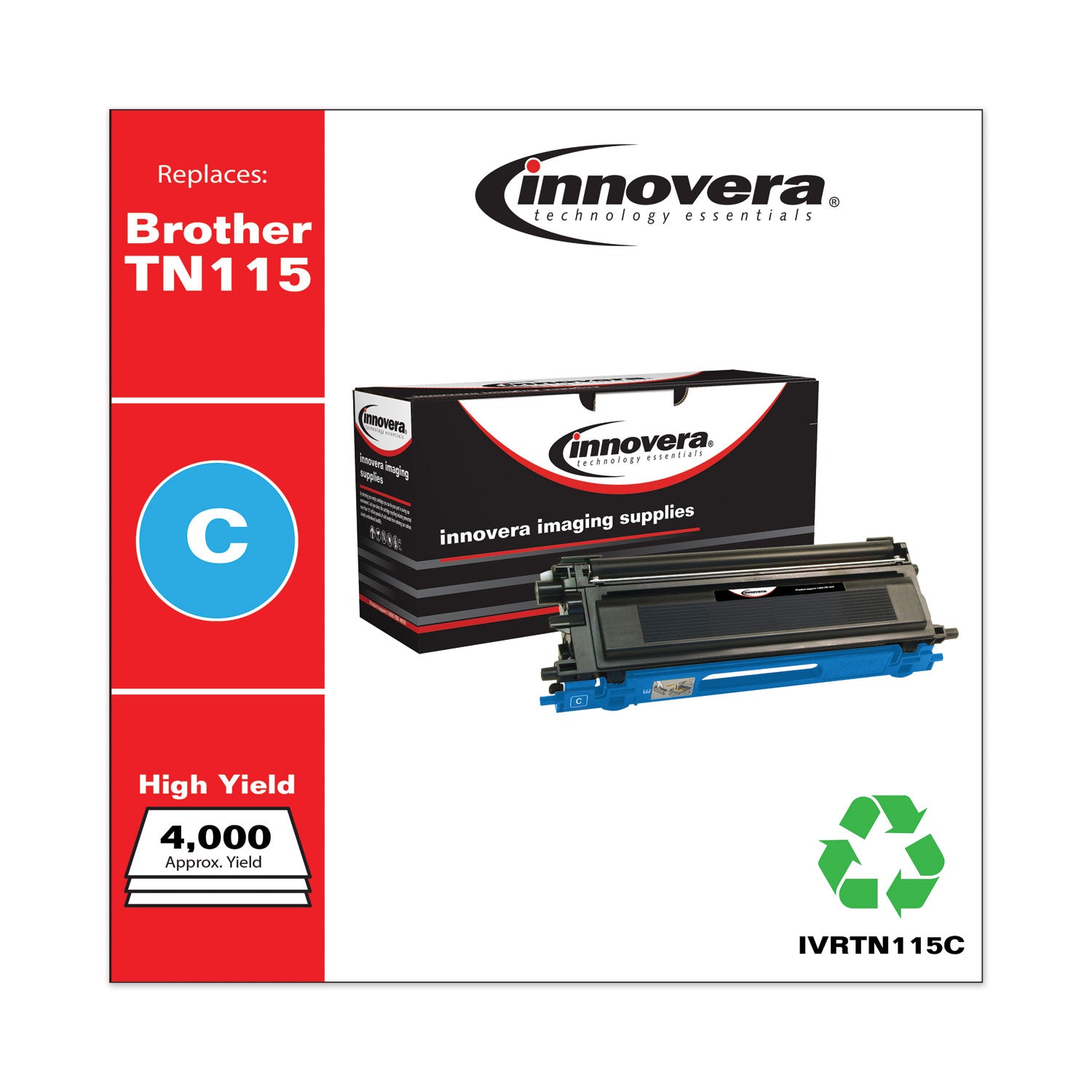Remanufactured Cyan High-Yield Toner, Replacement for TN115C, 4,000 Page-Yield - 2