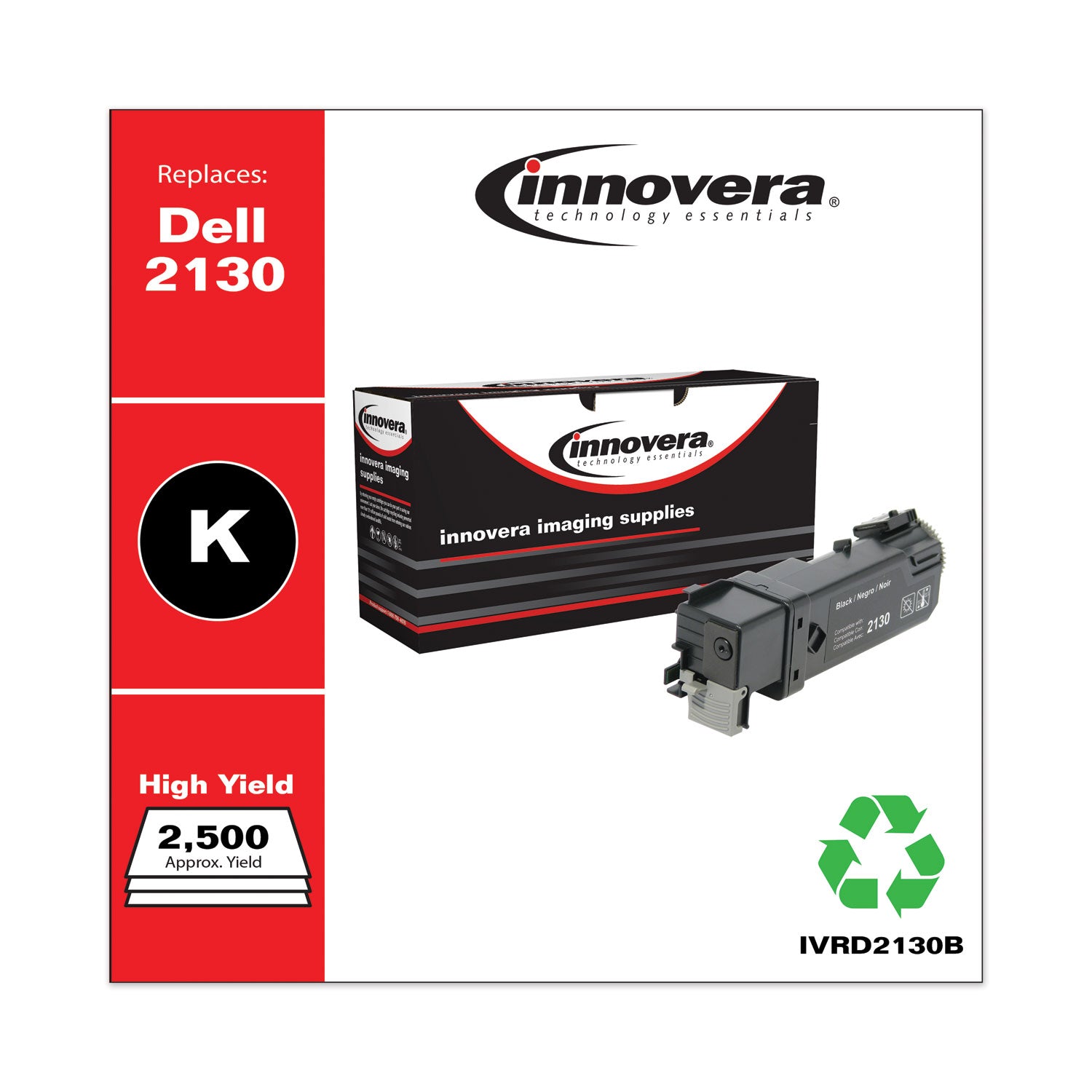 Remanufactured Black High-Yield Toner, Replacement for 330-1436, 2,500 Page-Yield, Ships in 1-3 Business Days -