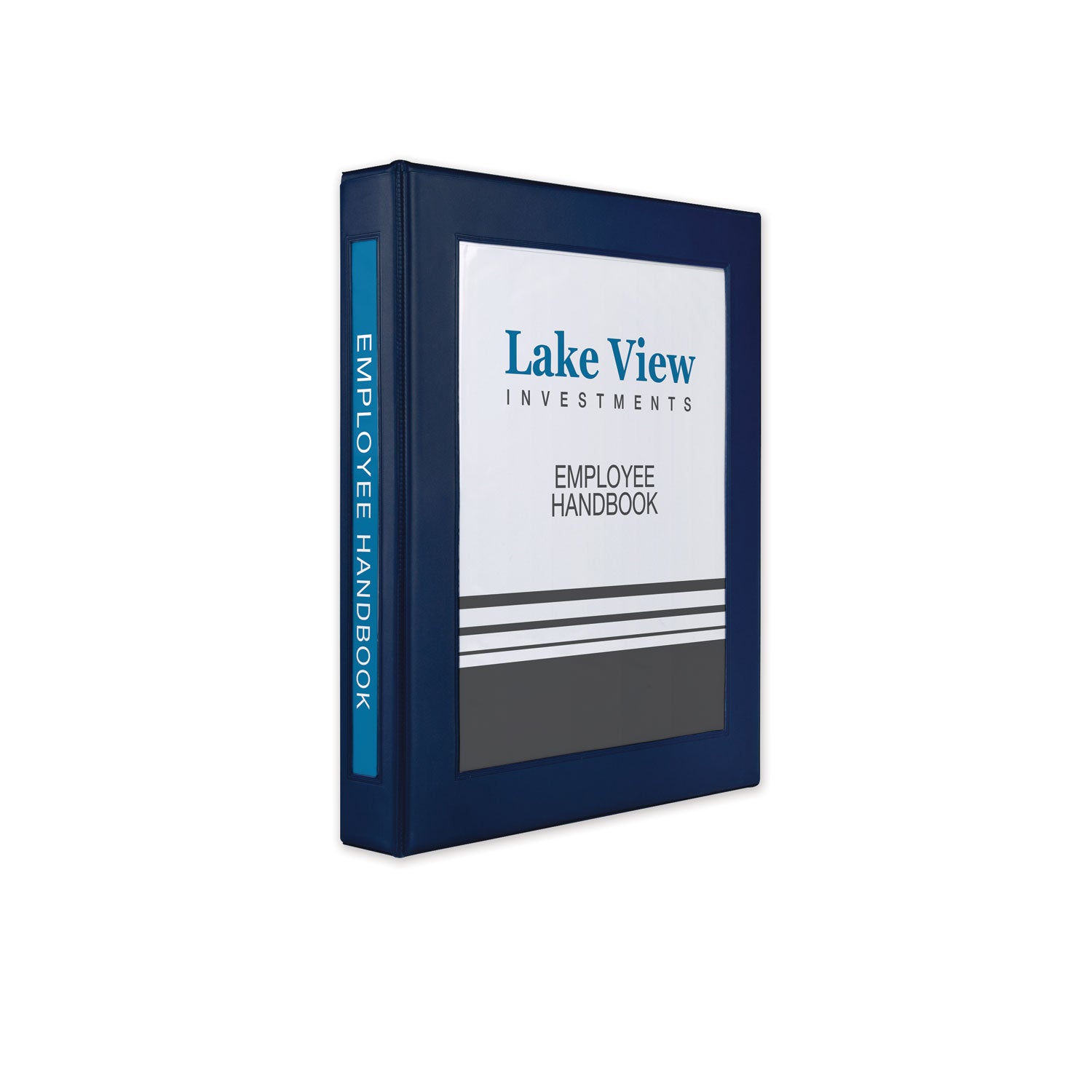 Framed View Heavy-Duty Binders, 3 Rings, 1" Capacity, 11 x 8.5, Navy Blue -