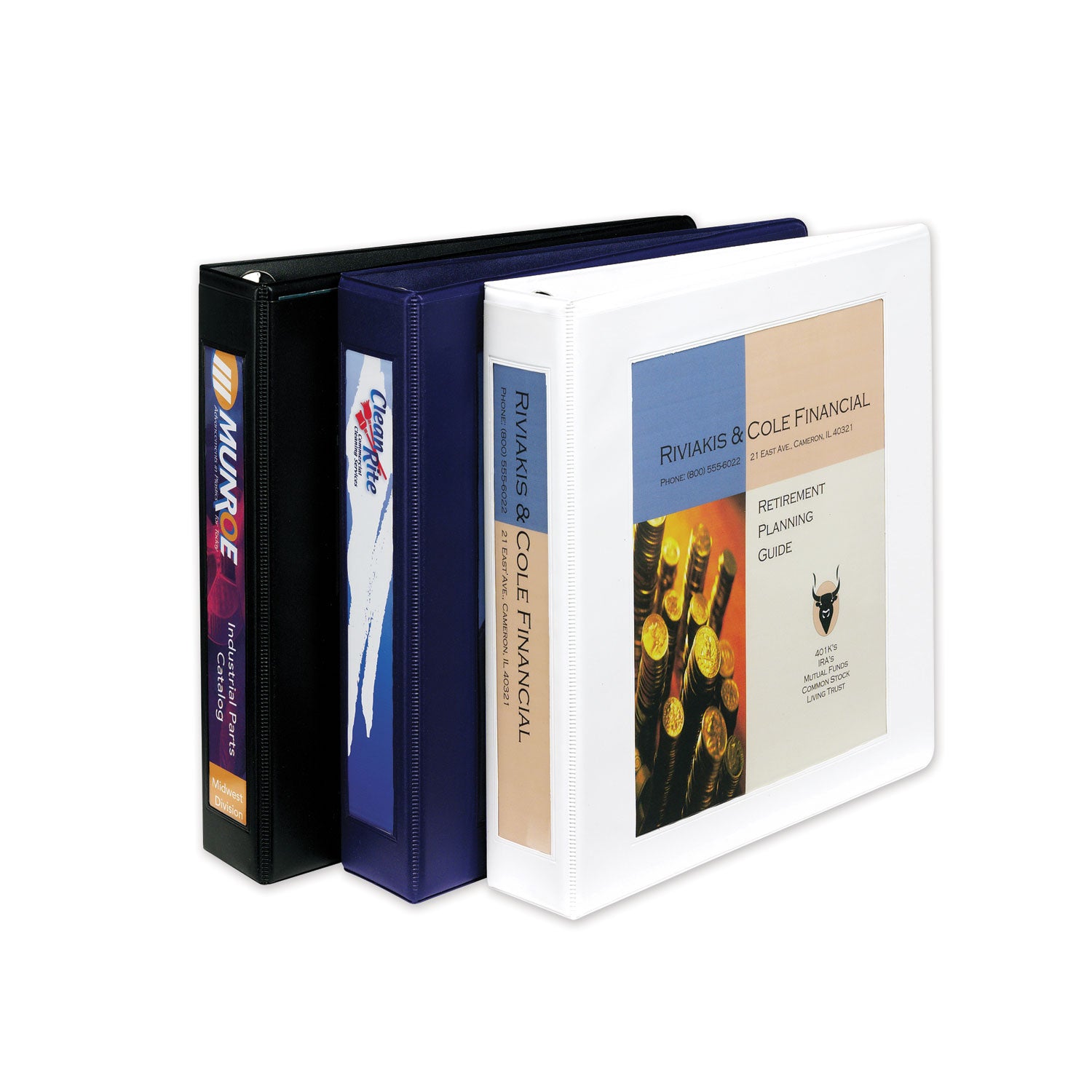Framed View Heavy-Duty Binders, 3 Rings, 1.5" Capacity, 11 x 8.5, White -