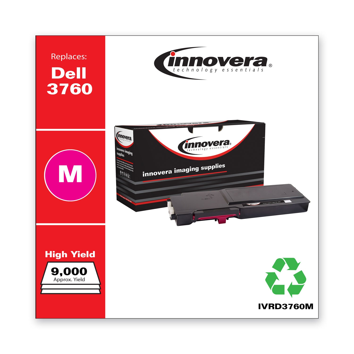 Remanufactured Magenta Toner, Replacement for 331-8431, 9,000 Page-Yield -