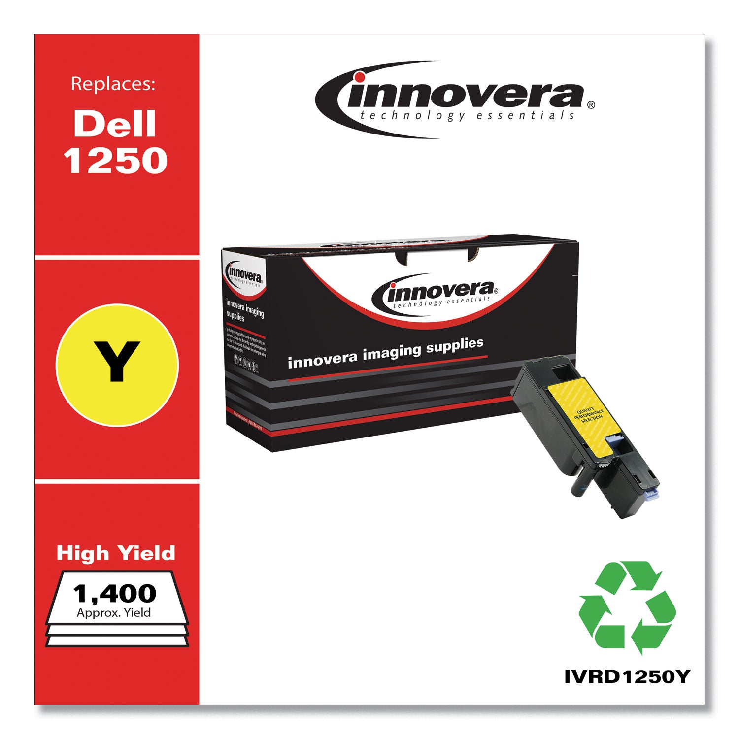 Remanufactured Yellow High-Yield Toner, Replacement for 331-0779, 1,400 Page-Yield -