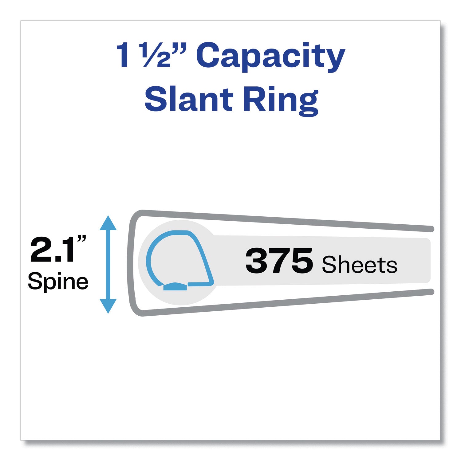 TouchGuard Protection Heavy-Duty View Binders with Slant Rings, 3 Rings, 1.5" Capacity, 11 x 8.5, White -