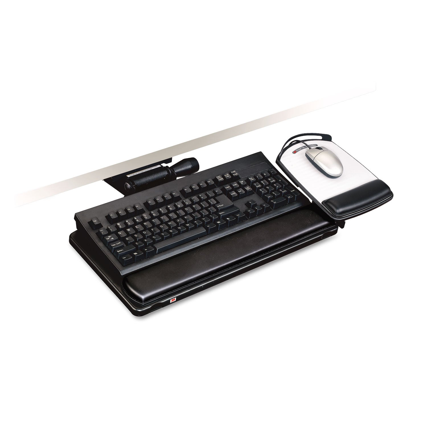Easy Adjust Keyboard Tray, Highly Adjustable Platform, 23" Track, Black -