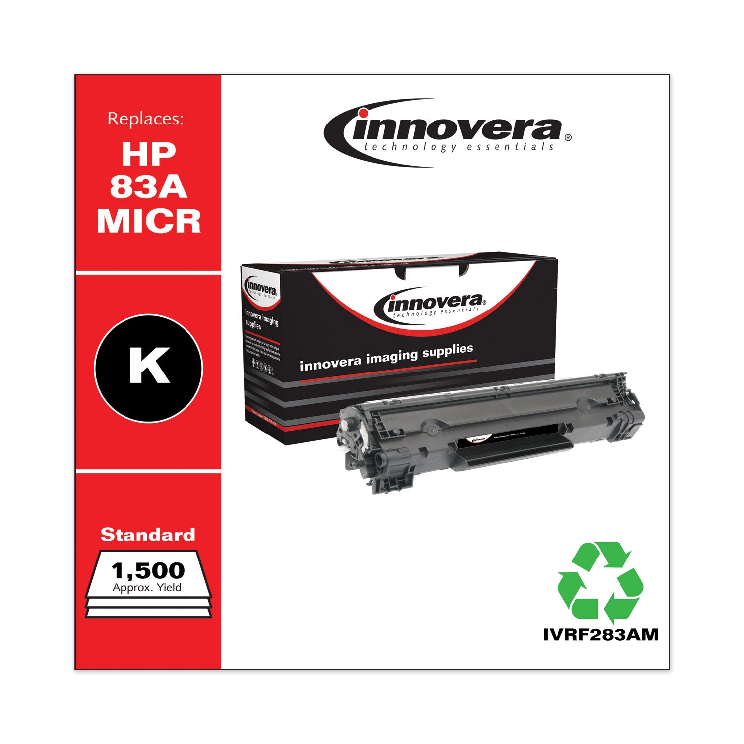 Remanufactured Black MICR Toner, Replacement for 83AM (CF283AM), 1,500 Page-Yield, Ships in 1-3 Business Days -