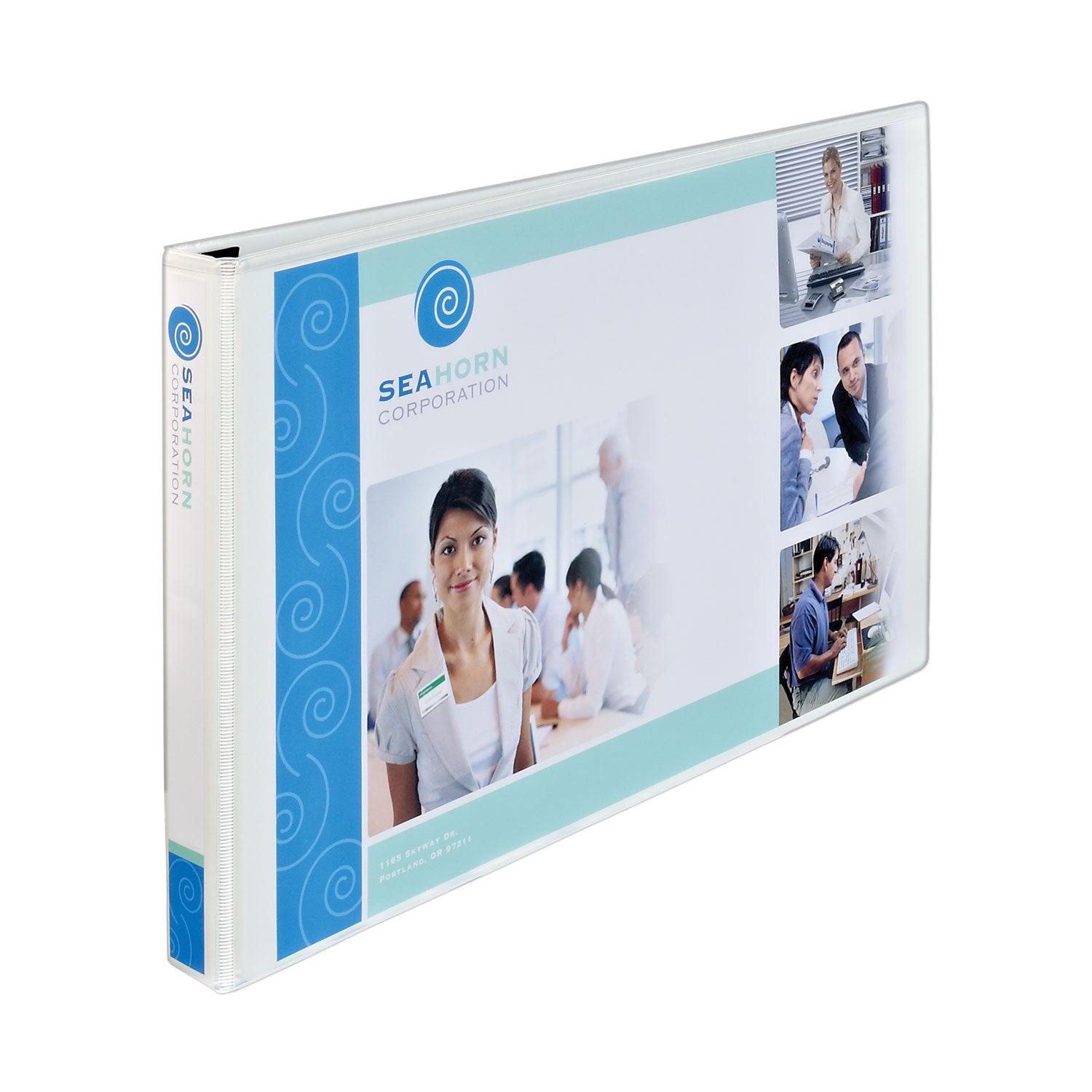 Heavy-Duty View Binders, 3 Rings, 1" Capacity, 11 x 17, White -
