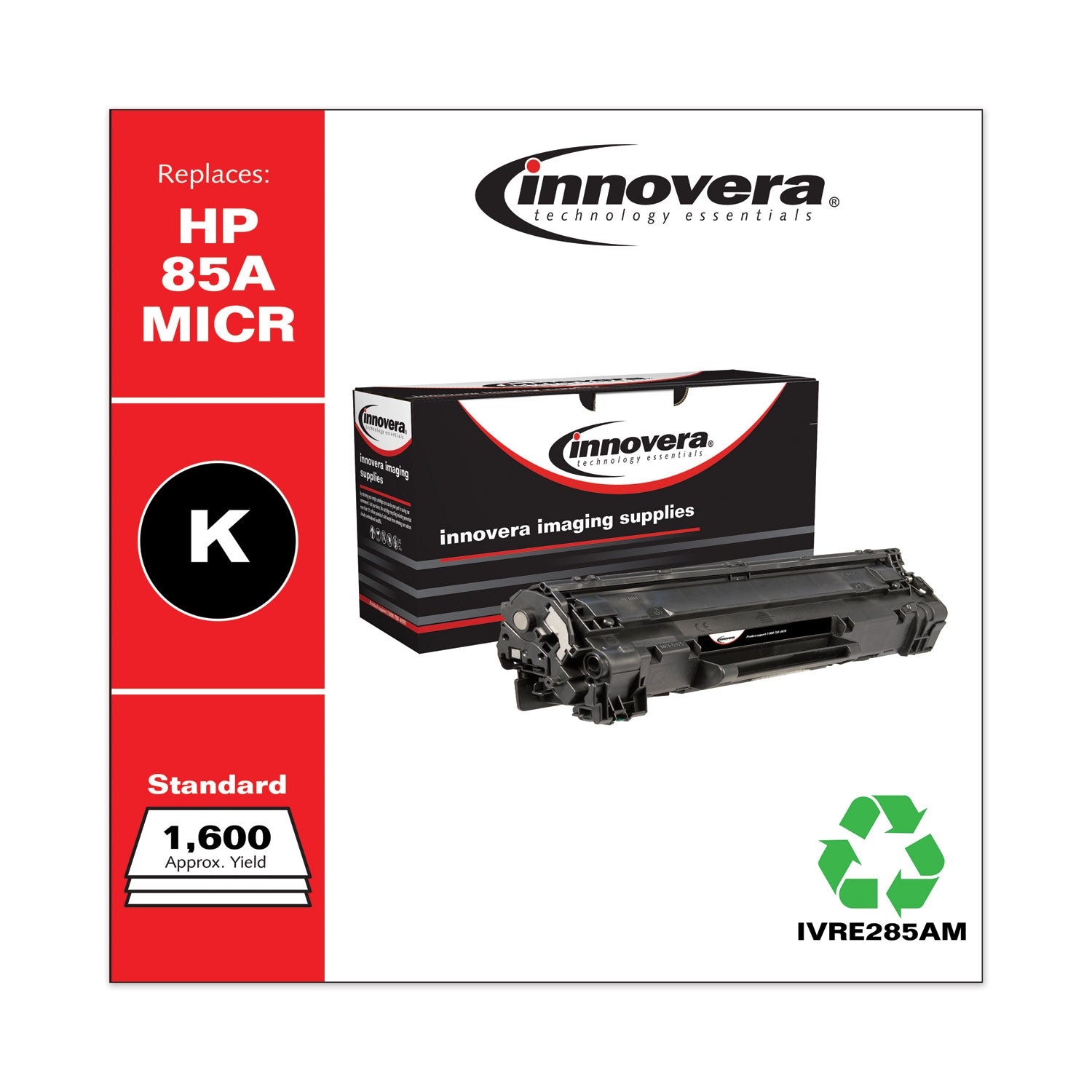 Remanufactured Black MICR Toner, Replacement for 85AM (CE285AM), 1,600 Page-Yield, Ships in 1-3 Business Days -
