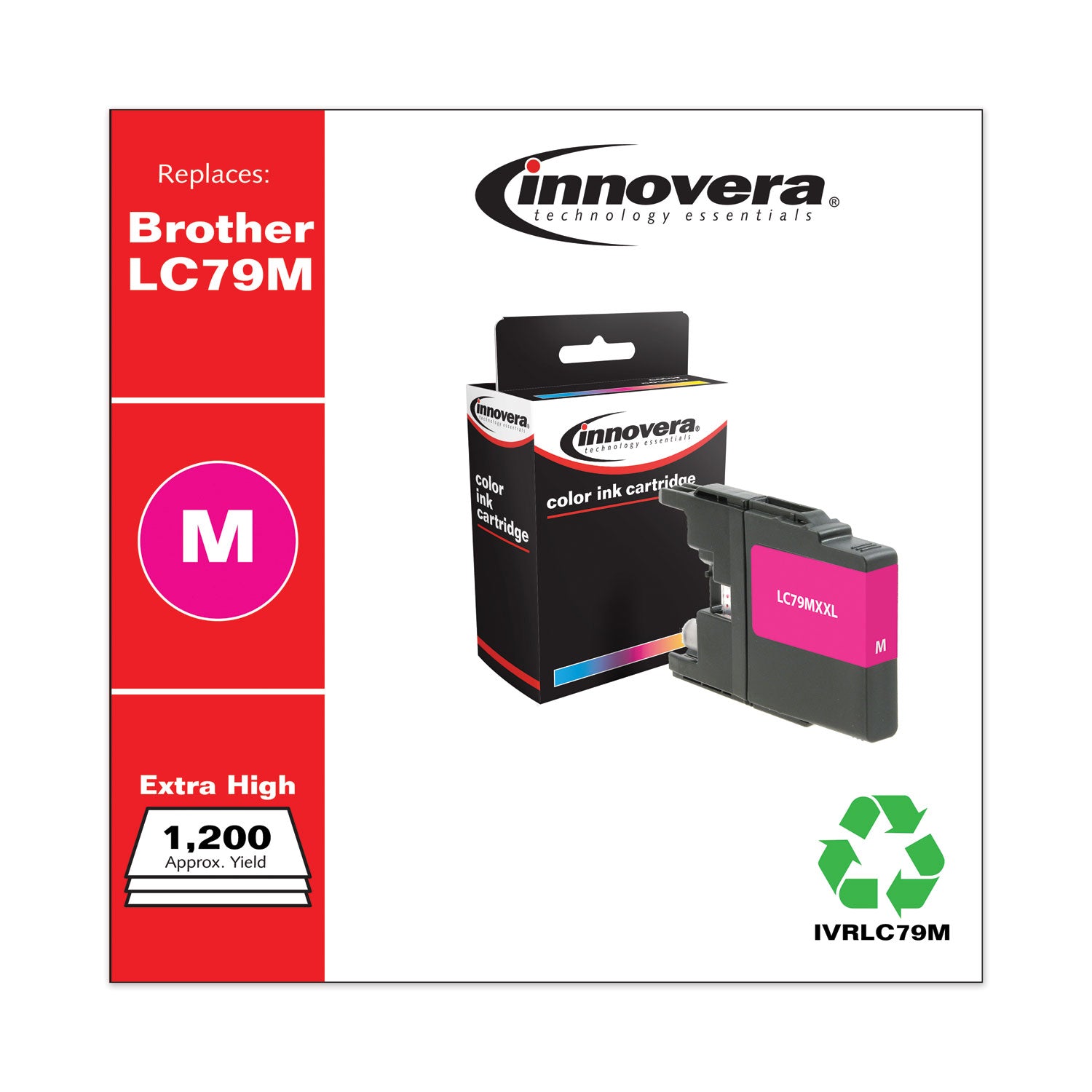 Remanufactured Magenta Extra High-Yield Ink, Replacement for LC79M, 1,200 Page-Yield -