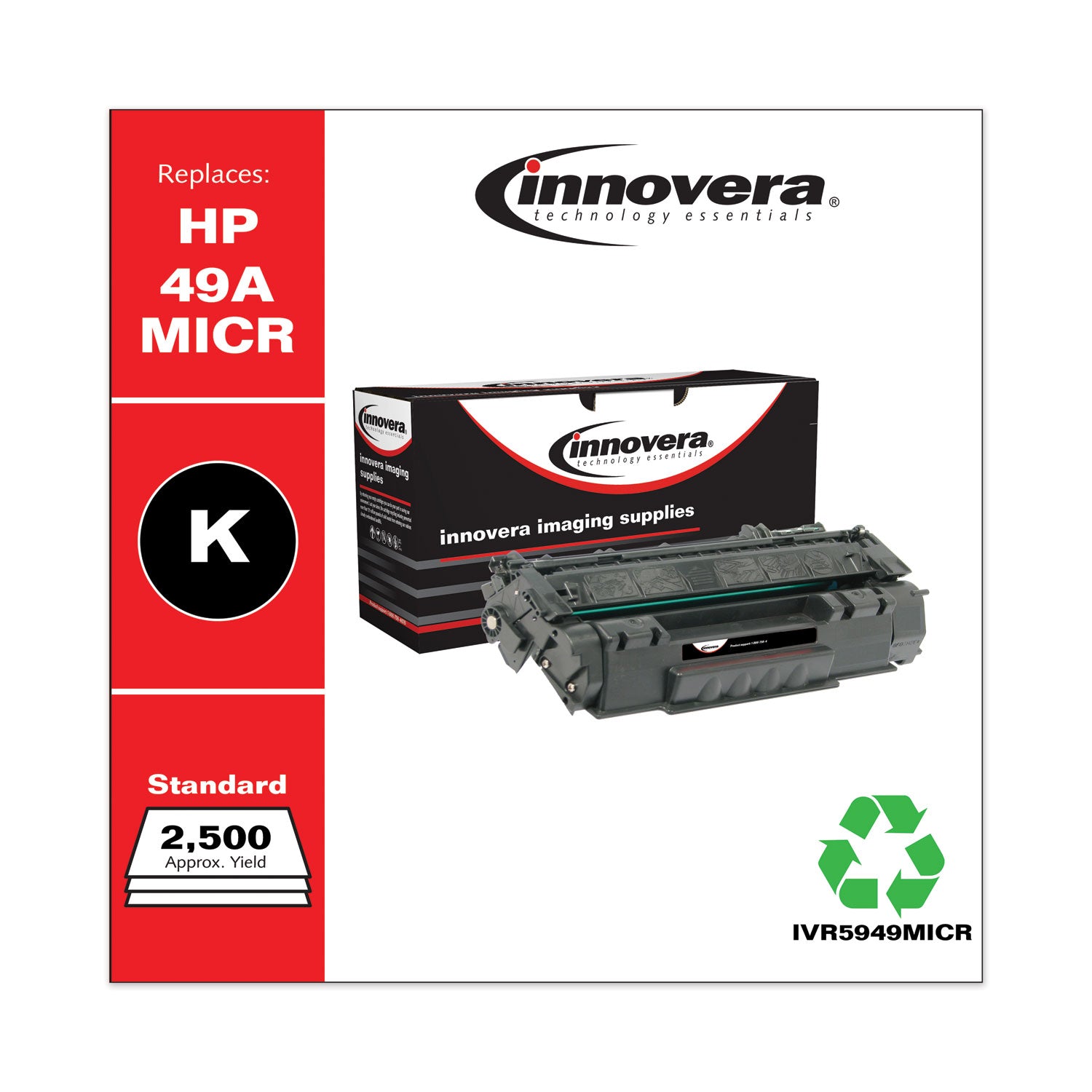 Remanufactured Black MICR Toner, Replacement for 49AM (Q5949AM), 2,500 Page-Yield, Ships in 1-3 Business Days -
