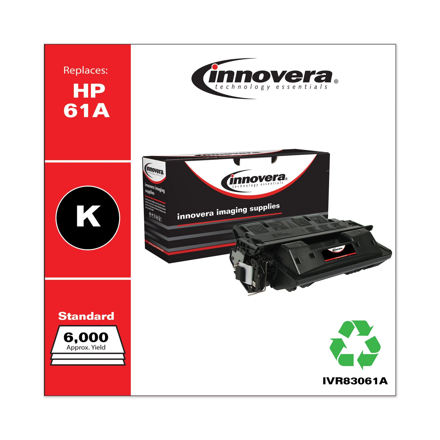 Remanufactured Black Toner, Replacement for 61A (C8061A), 6,000 Page-Yield, Ships in 1-3 Business Days -