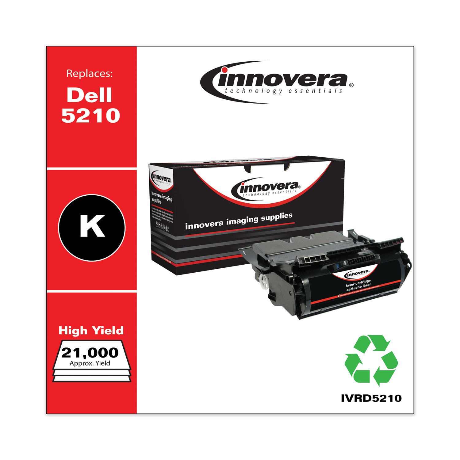 Remanufactured Black Toner, Replacement for 341-2915, 20,000 Page-Yield -
